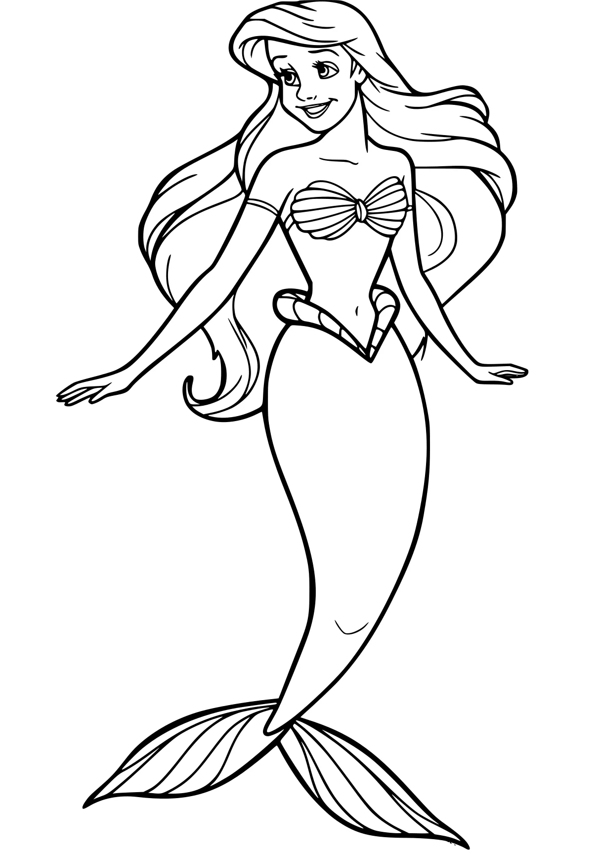 ariel mermaid coloring pages mermaid, ariel, siren, moana, fish, free page downloads