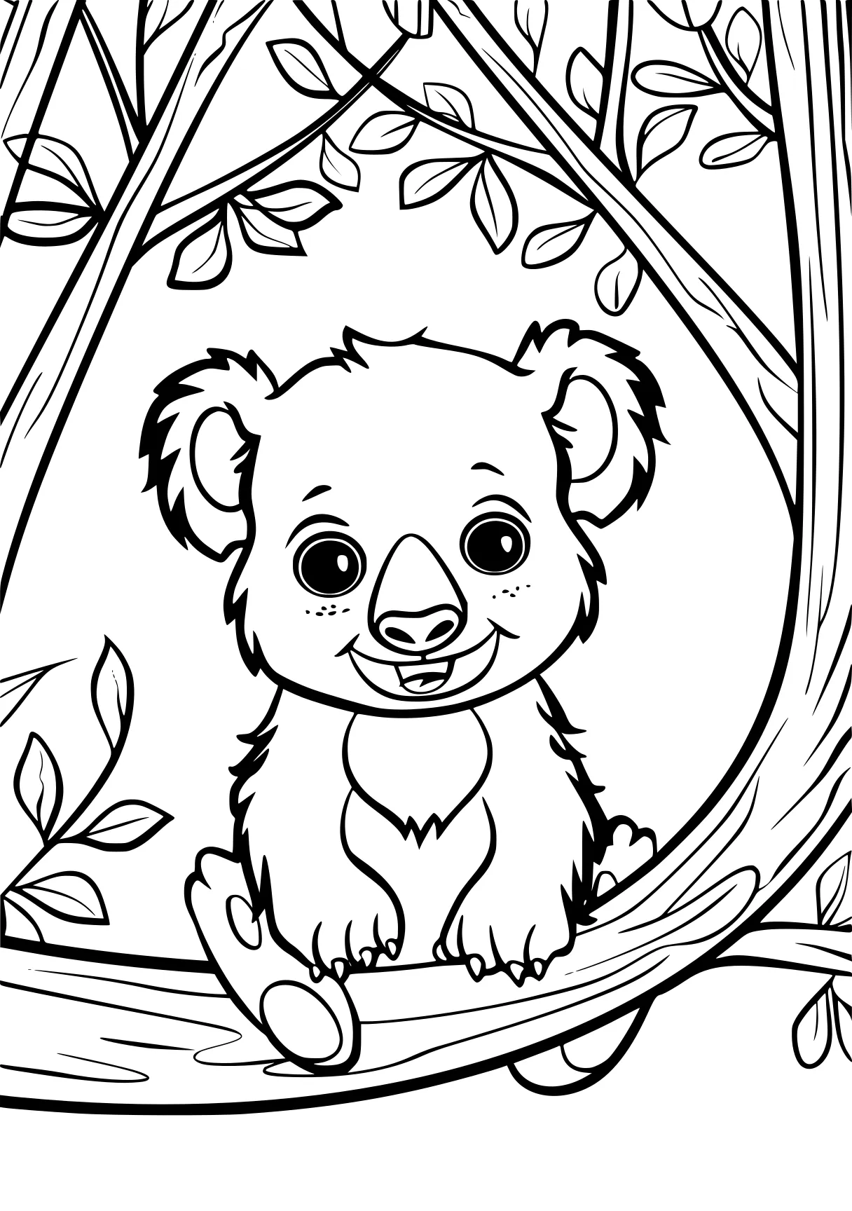 coloring print bear, koala, winnie, free page downloads