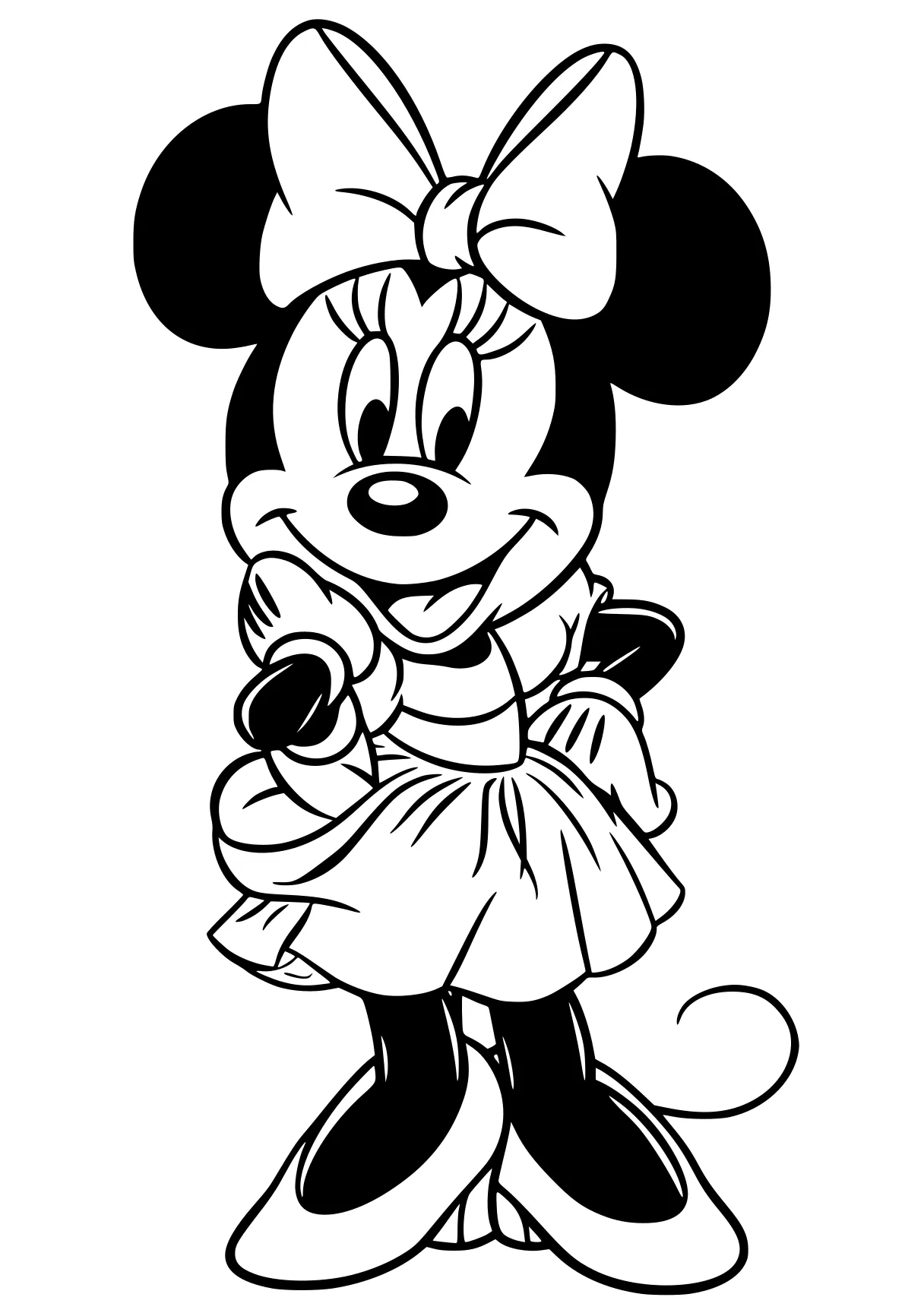 minnie coloring page minnie, mickey, mouse, disney, goofy, free downloads