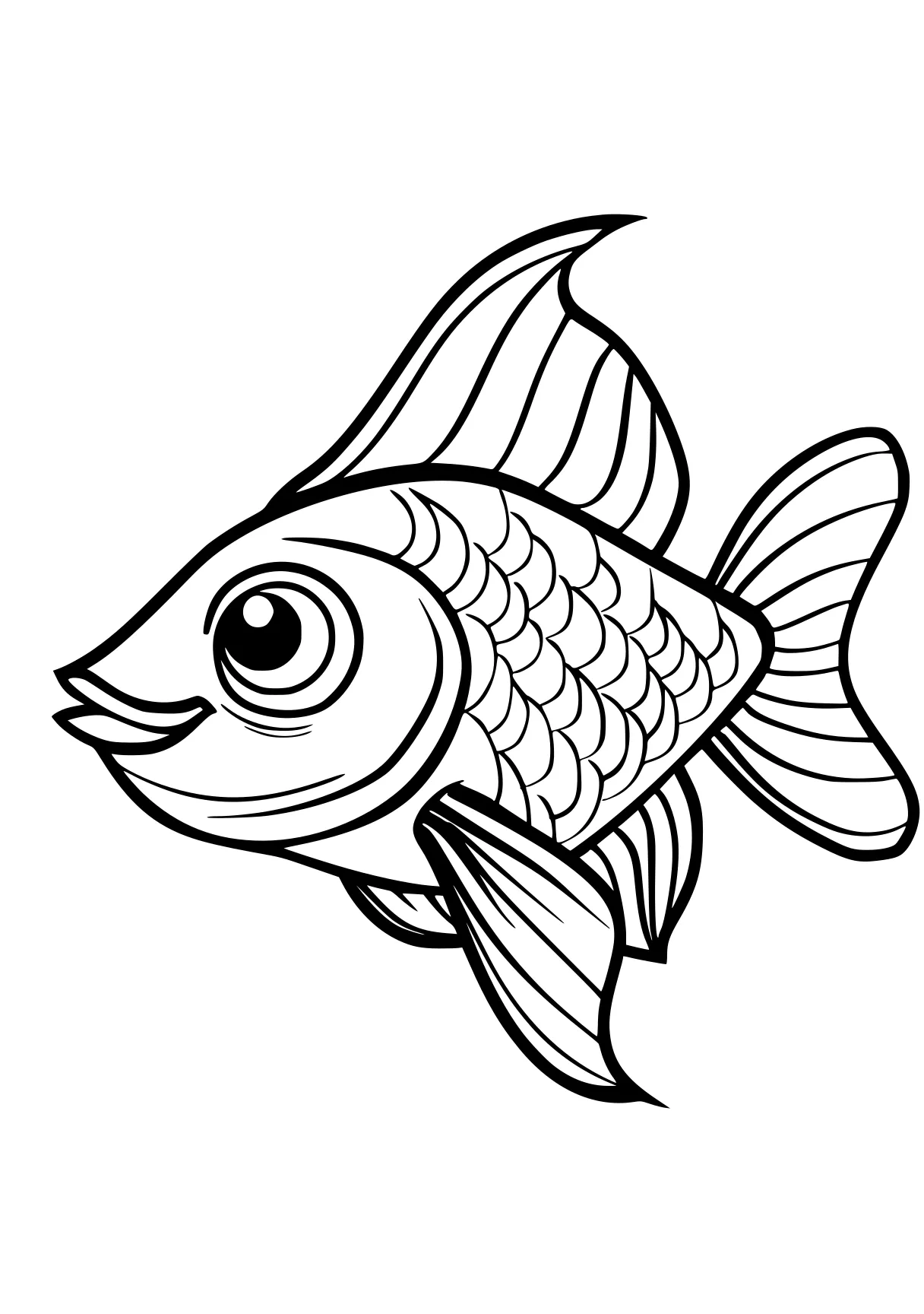 coloring pages pdf fish, guppies, nemo, free page downloads