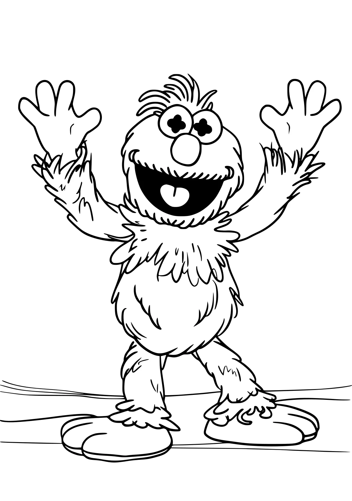 elmo coloring pages elmo, bigfoot, owl, gorilla, chica, free page downloads