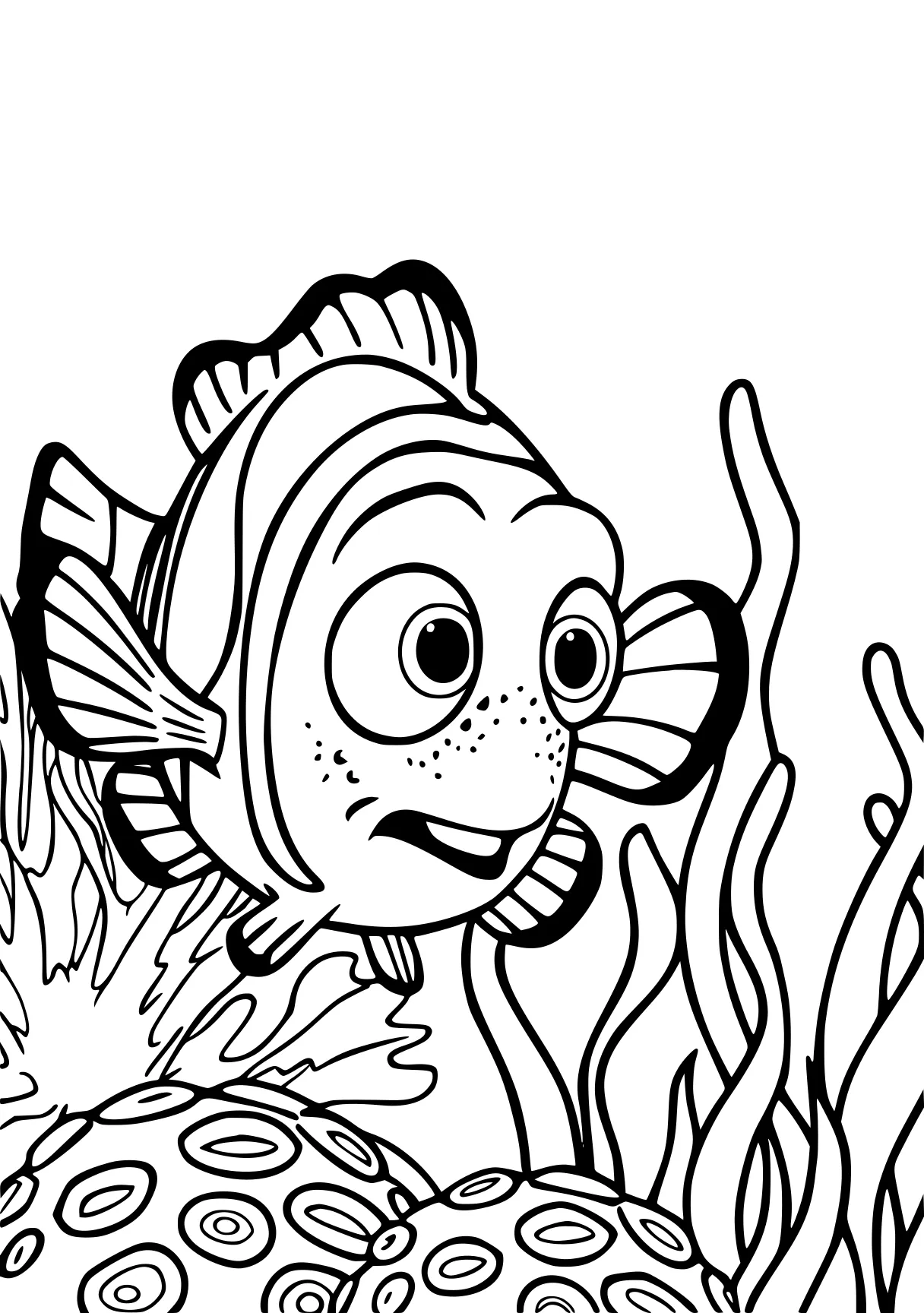 finding nemo coloring pages fish, nemo, guppies, free page downloads