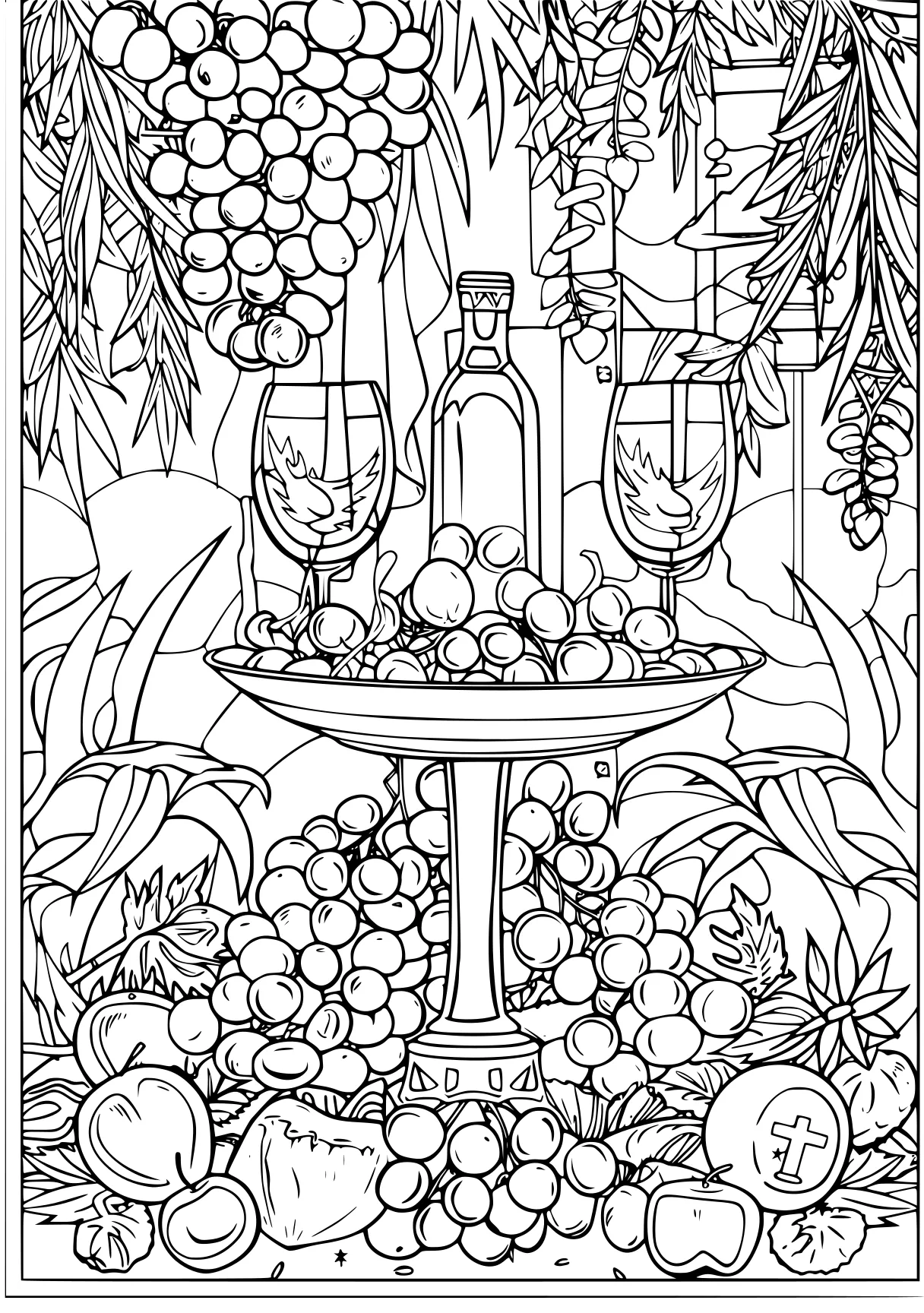 bible coloring pages grapes, garten, fruits, free page downloads