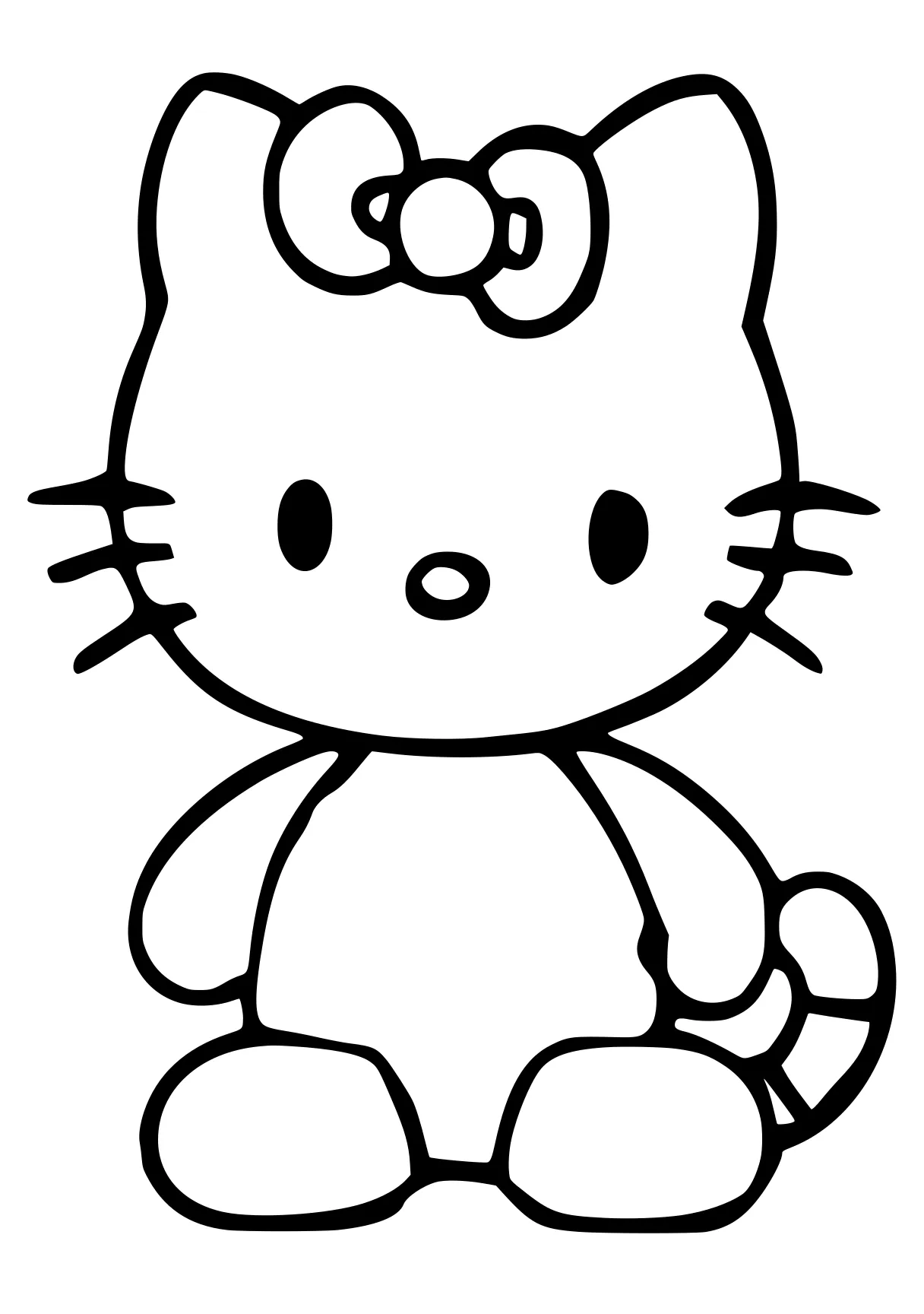 coloring hello kitty sanrio, kitty, cinnamoroll, peppa, garfield, free page downloads