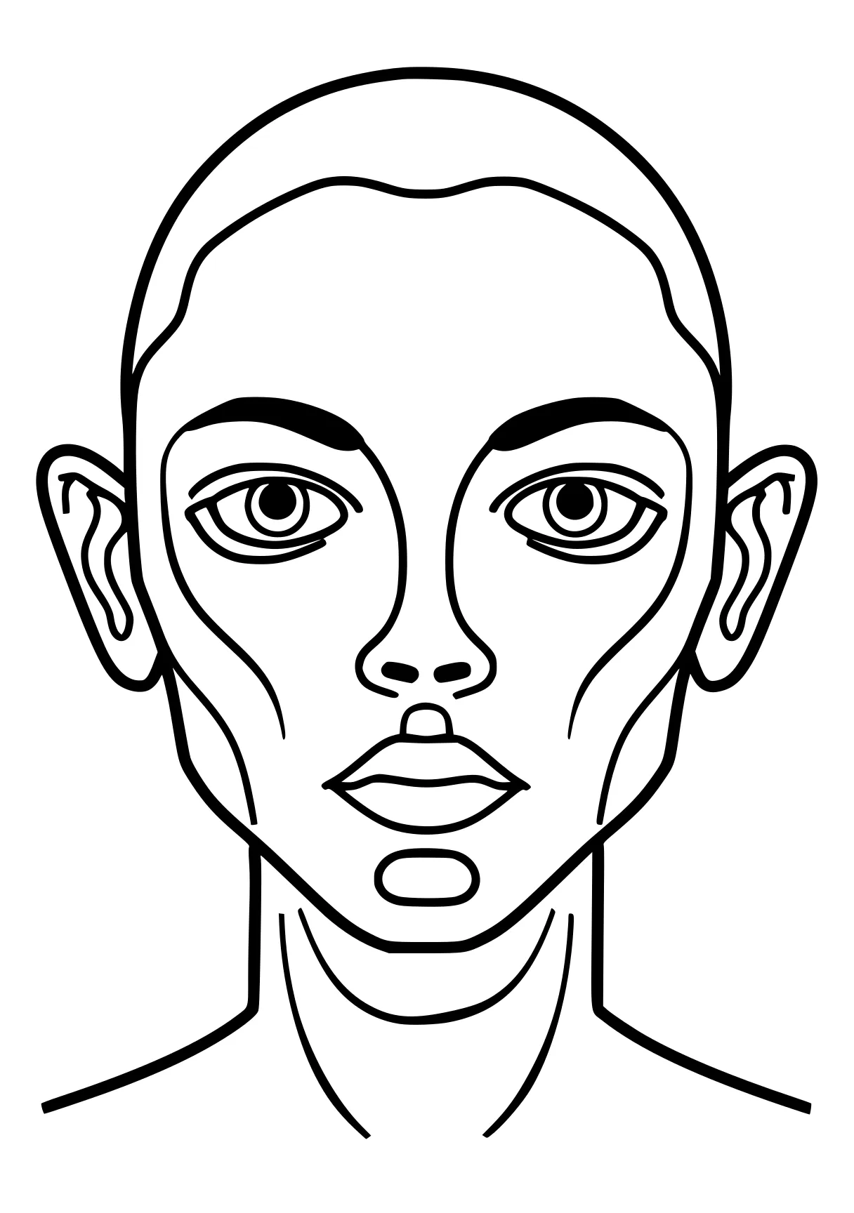 coloring pages of people face, avatar, illustrator, digital, free page downloads