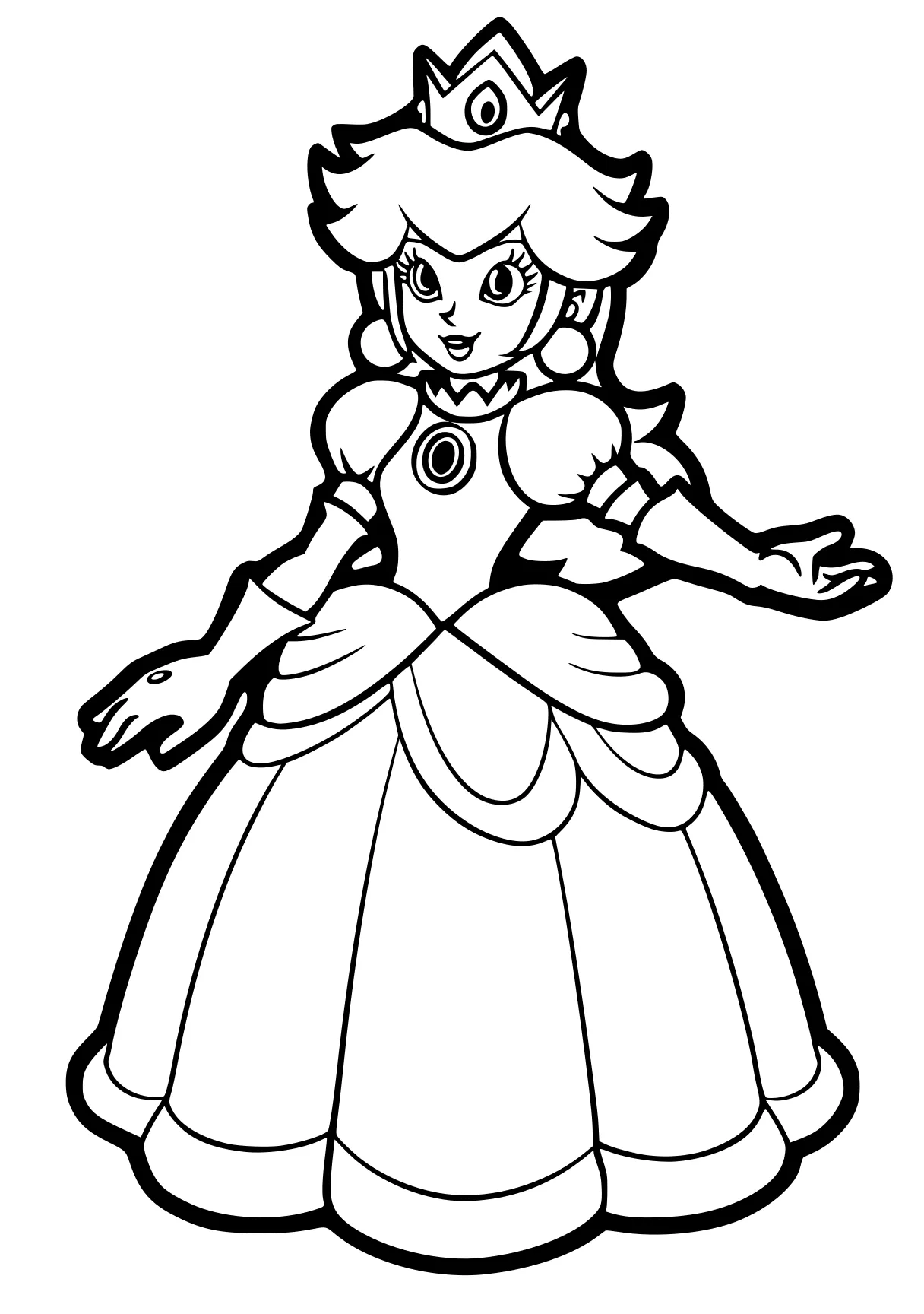 princess peach coloring page rosalina, peach, daisy, rosa, shinobu, free downloads