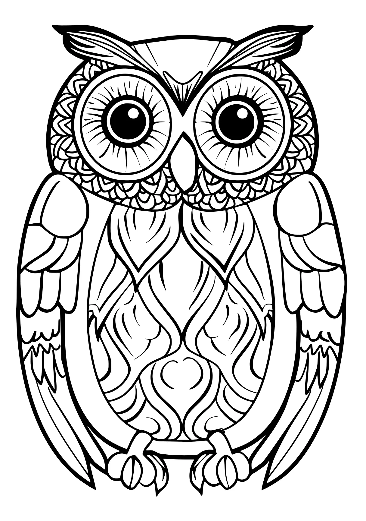 free adult coloring pages owl, illustrator, colouring, page downloads