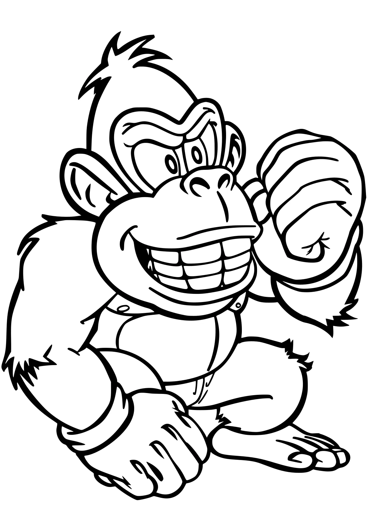 donkey kong coloring pages kong, bowser, monkey, gorilla, knuckles, free page downloads