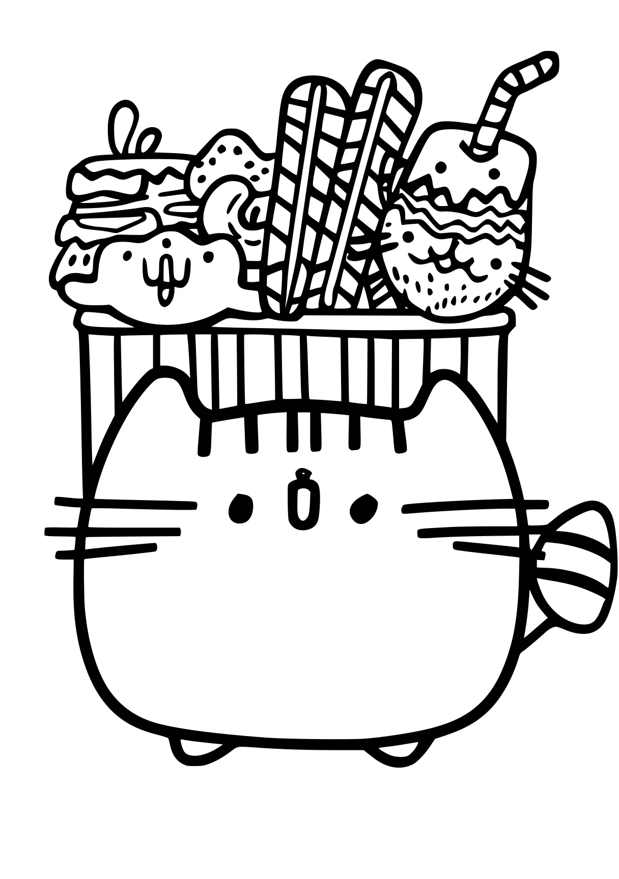 pusheen coloring pages molang, pusheen, sanrio, free page downloads