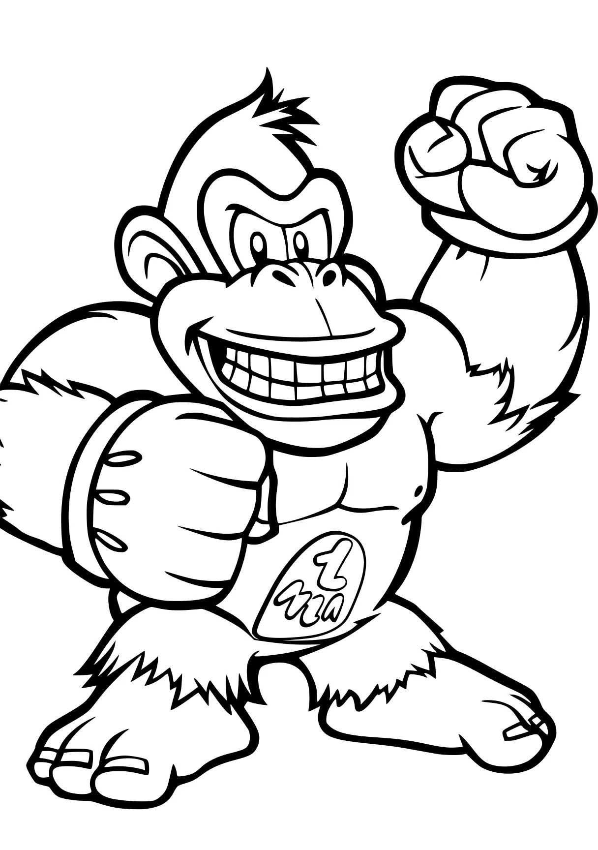 donkey kong coloring pages kong, gorilla, monkey, bowser, knuckles, free page downloads