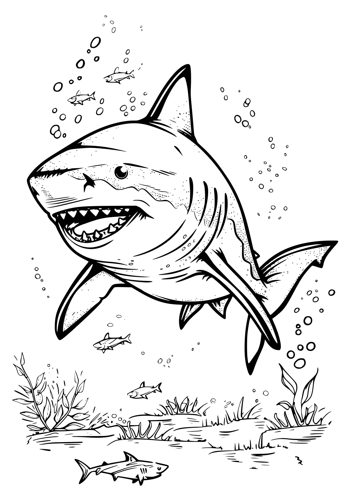 shark coloring page megalodon, shark, sharks, fish, orca, free downloads