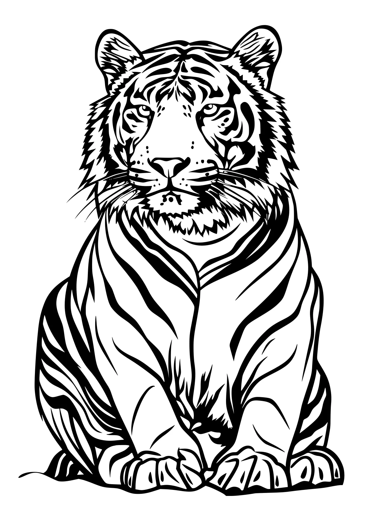 tiger coloring page tiger, zebra, jaguar, illustrator, lion, free downloads