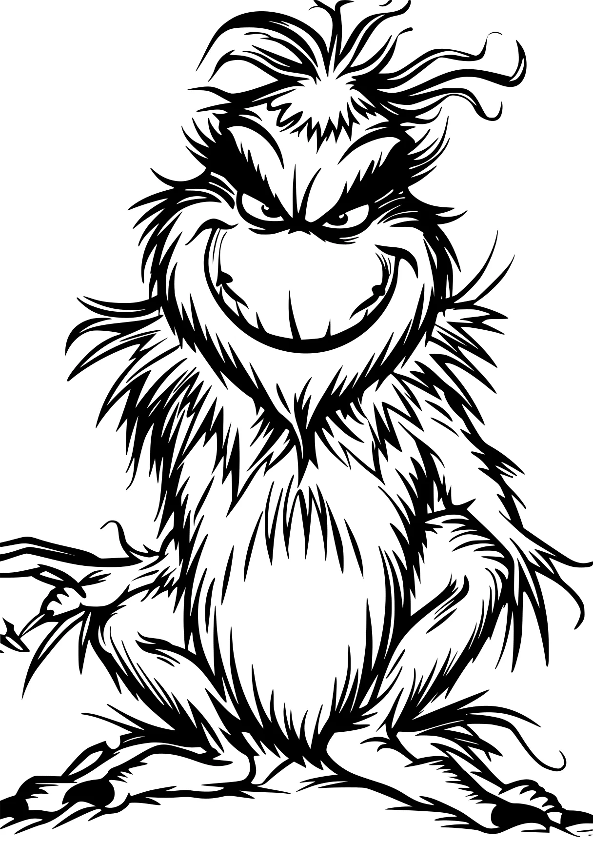 grinch coloring page grinch, monkey, gruffalo, werewolf, owl, free downloads