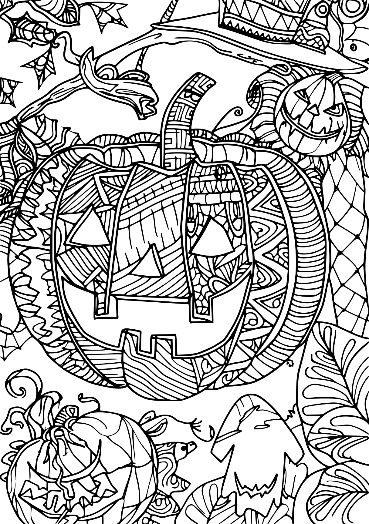 halloween coloring pages, zentangle, colouring, skellington, free page downloads