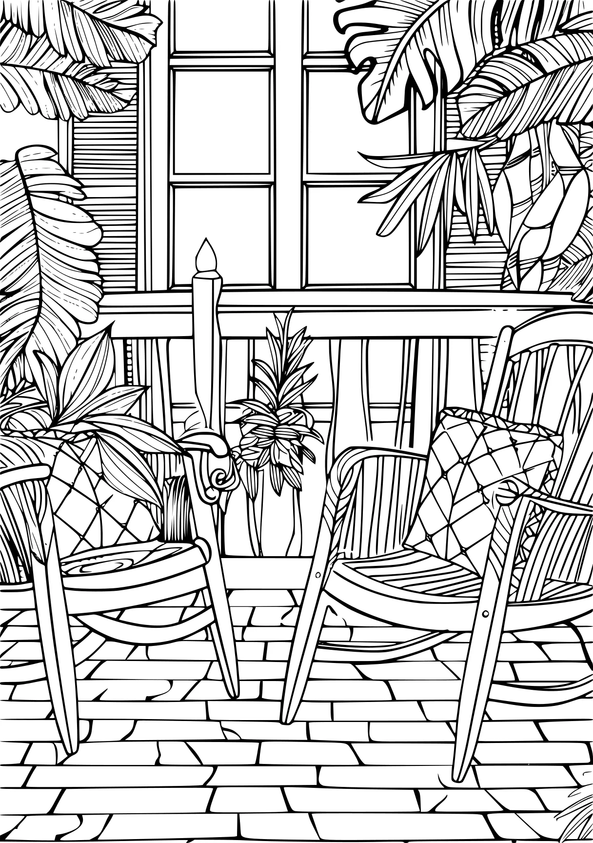 adult coloring printable, plants, palm, printables, free page downloads