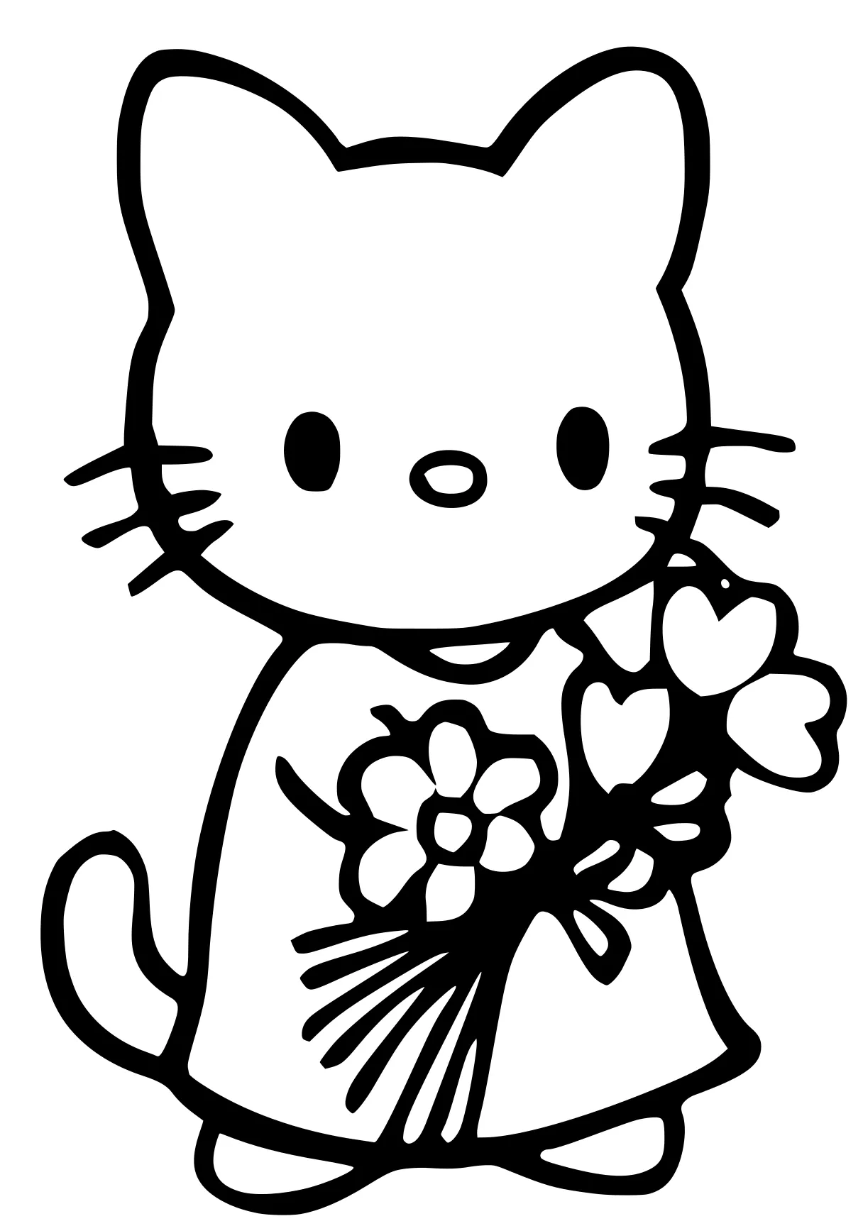 free coloring pages valentines day kitty, sanrio, paw, scratch, page downloads