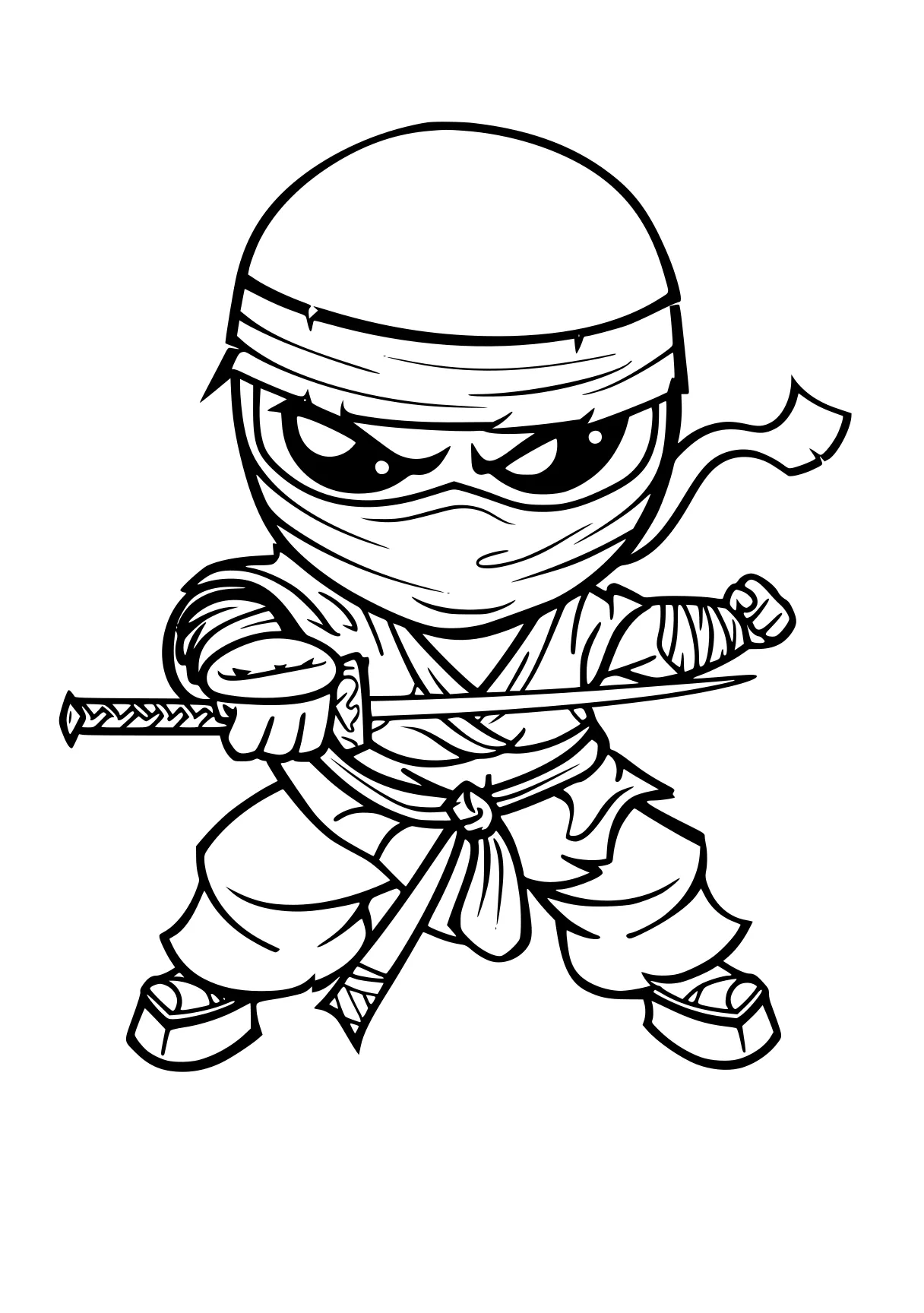 ninja coloring page ninjago, ninja, katana, tanjiro, chibi, free downloads