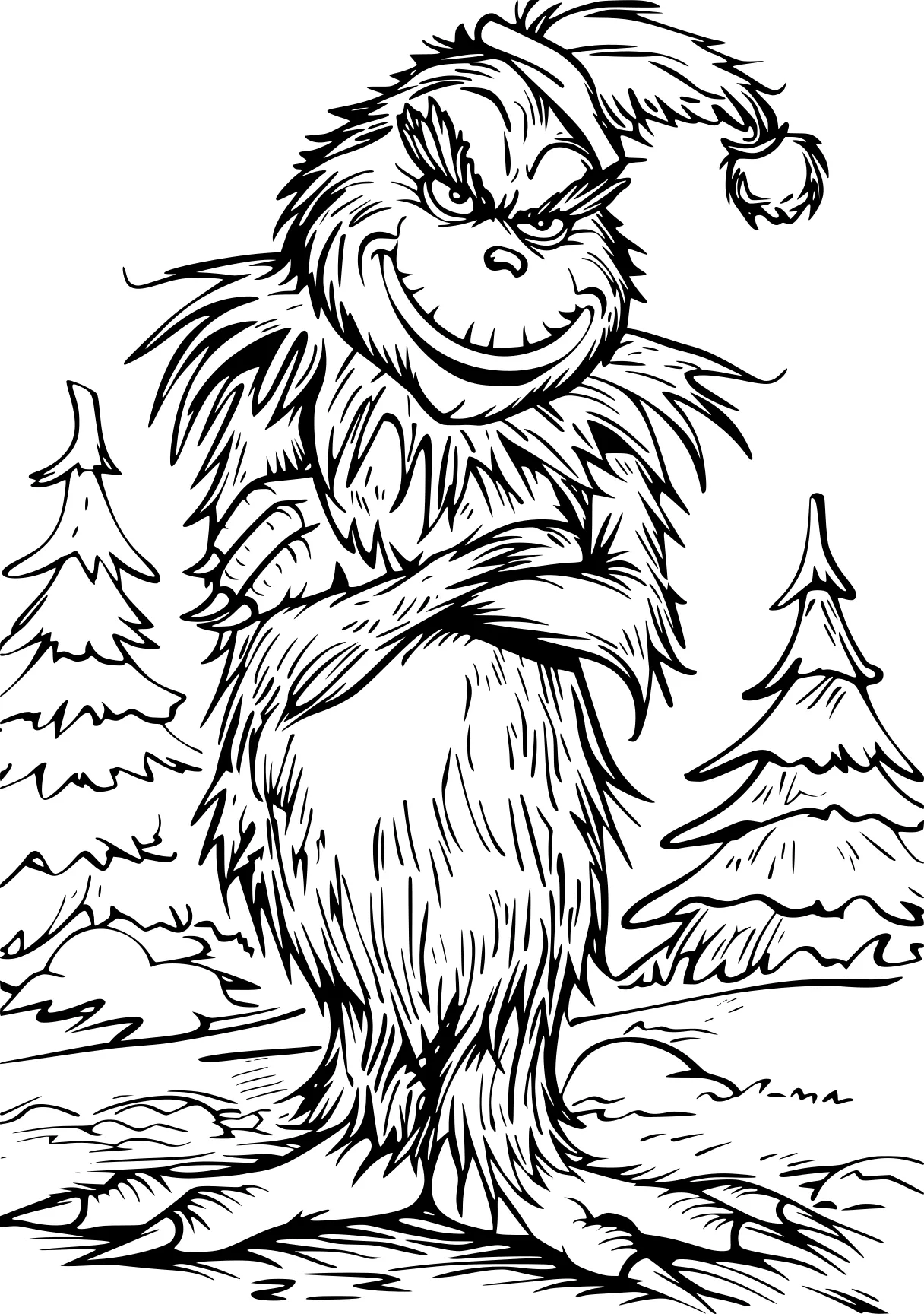 grinch coloring sheet gruffalo, groundhog, bigfoot, grinch, totoro, free page downloads