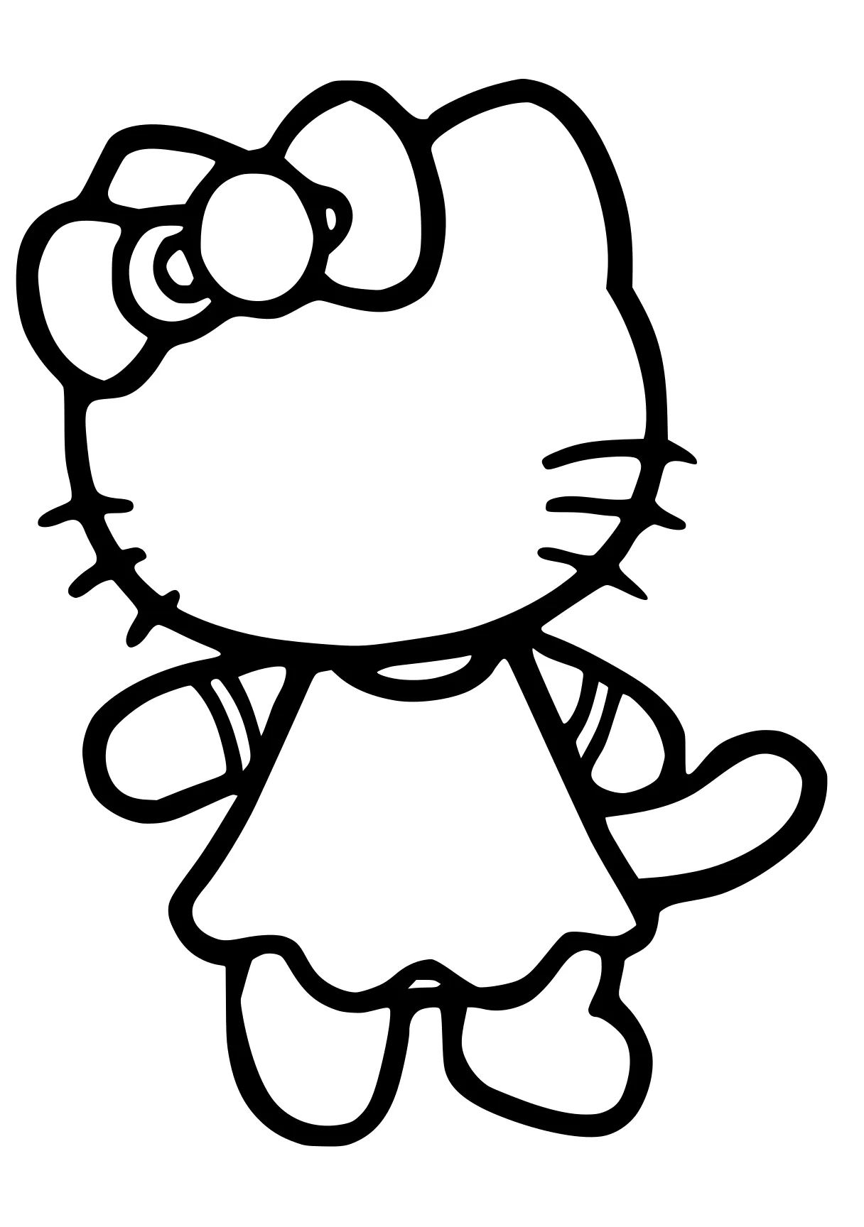 coloring pages hello kitty sanrio, garfield, cinnamoroll, peppa, winnie, free page downloads