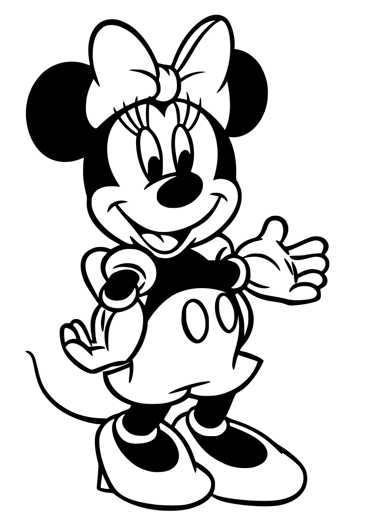 minnie coloring page mickey, mouse, minnie, goofy, disney, free downloads