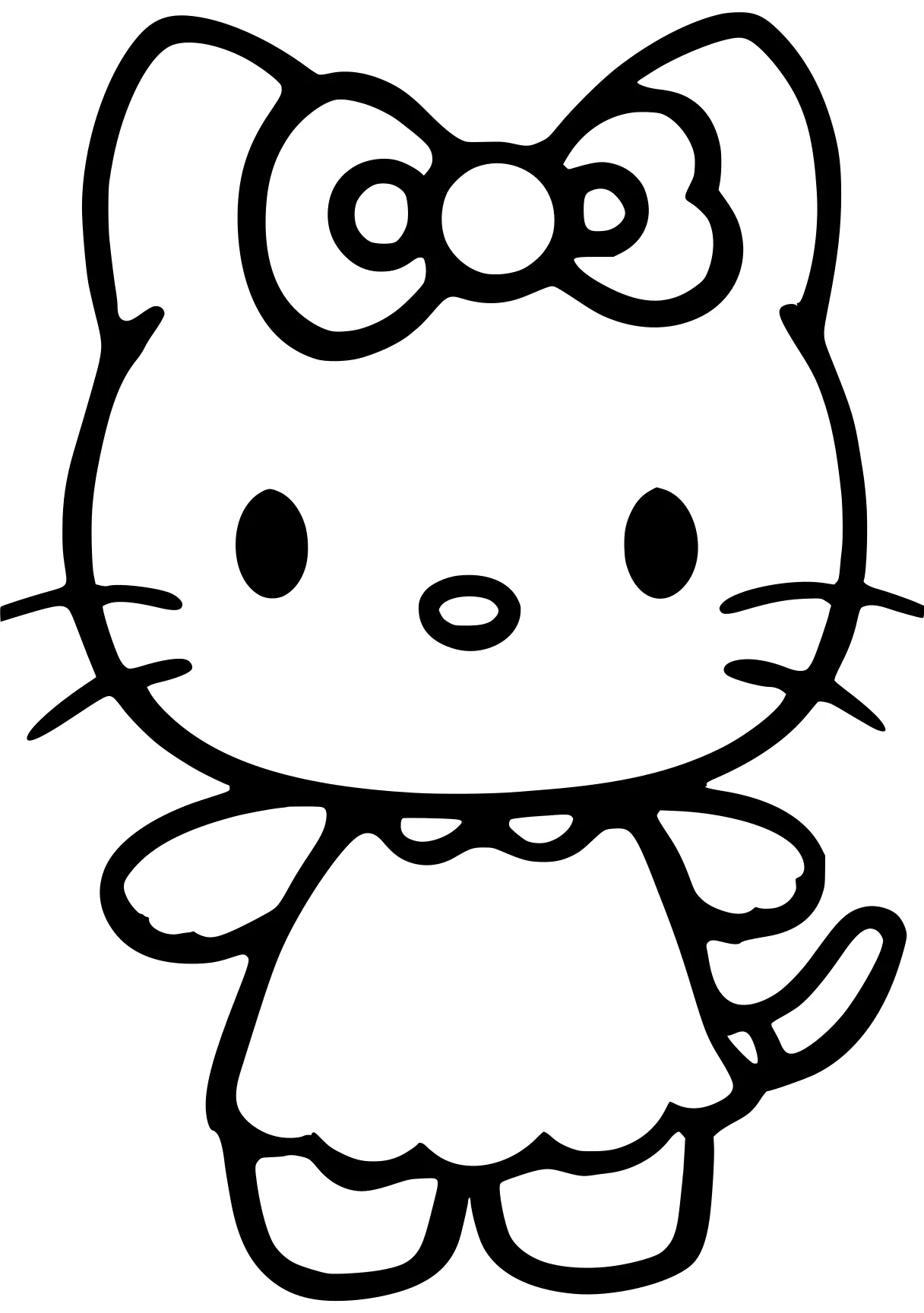 hello kitty coloring sheet sanrio, cinnamoroll, kitty, pinkfong, molang, free page downloads