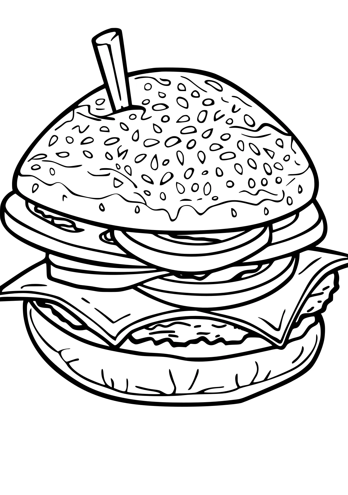 food coloring pages burger, foods, illustrator, food, free page downloads