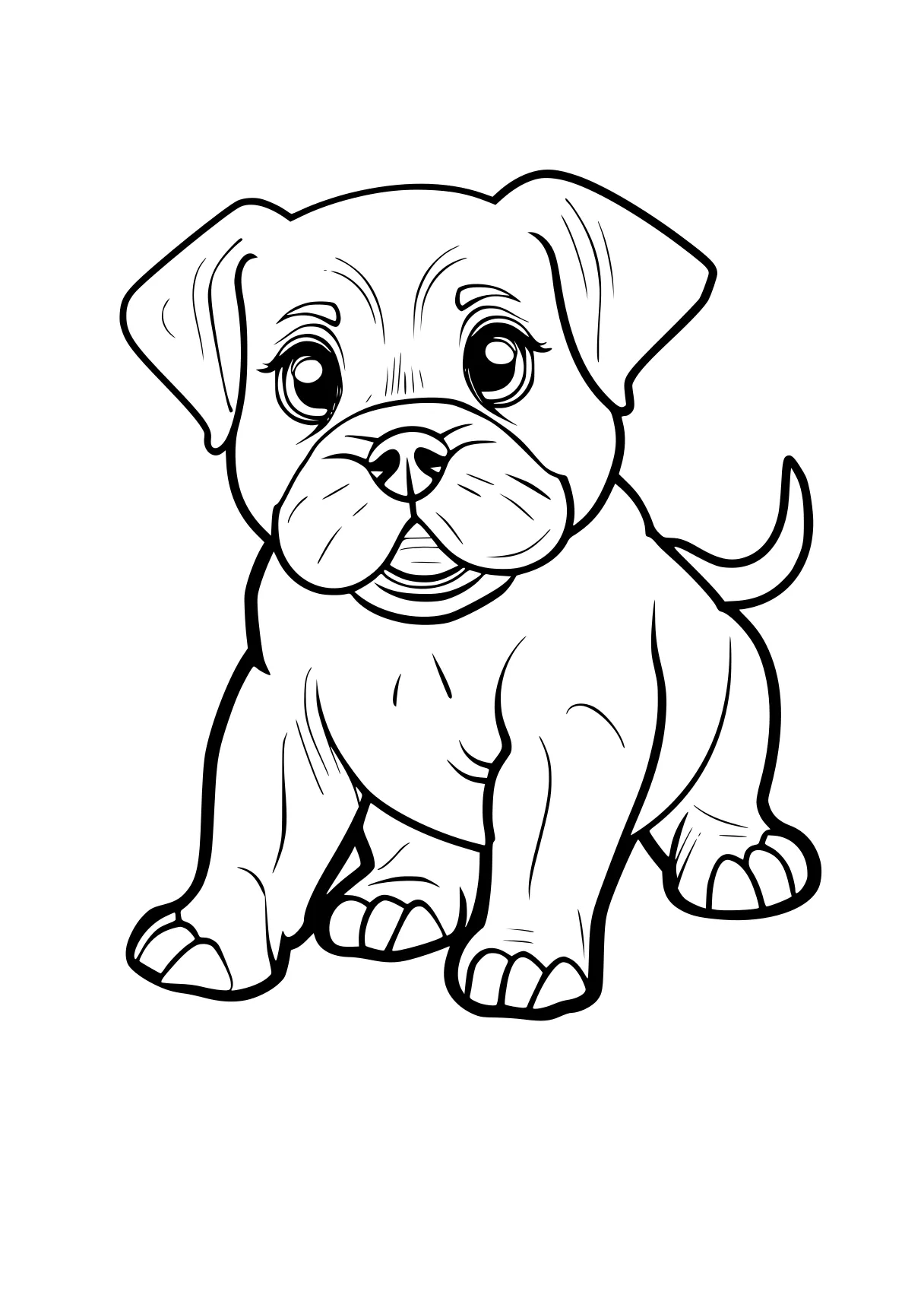 coloring pages puppy bulldog, pug, puppy, clifford, winnie, free page downloads