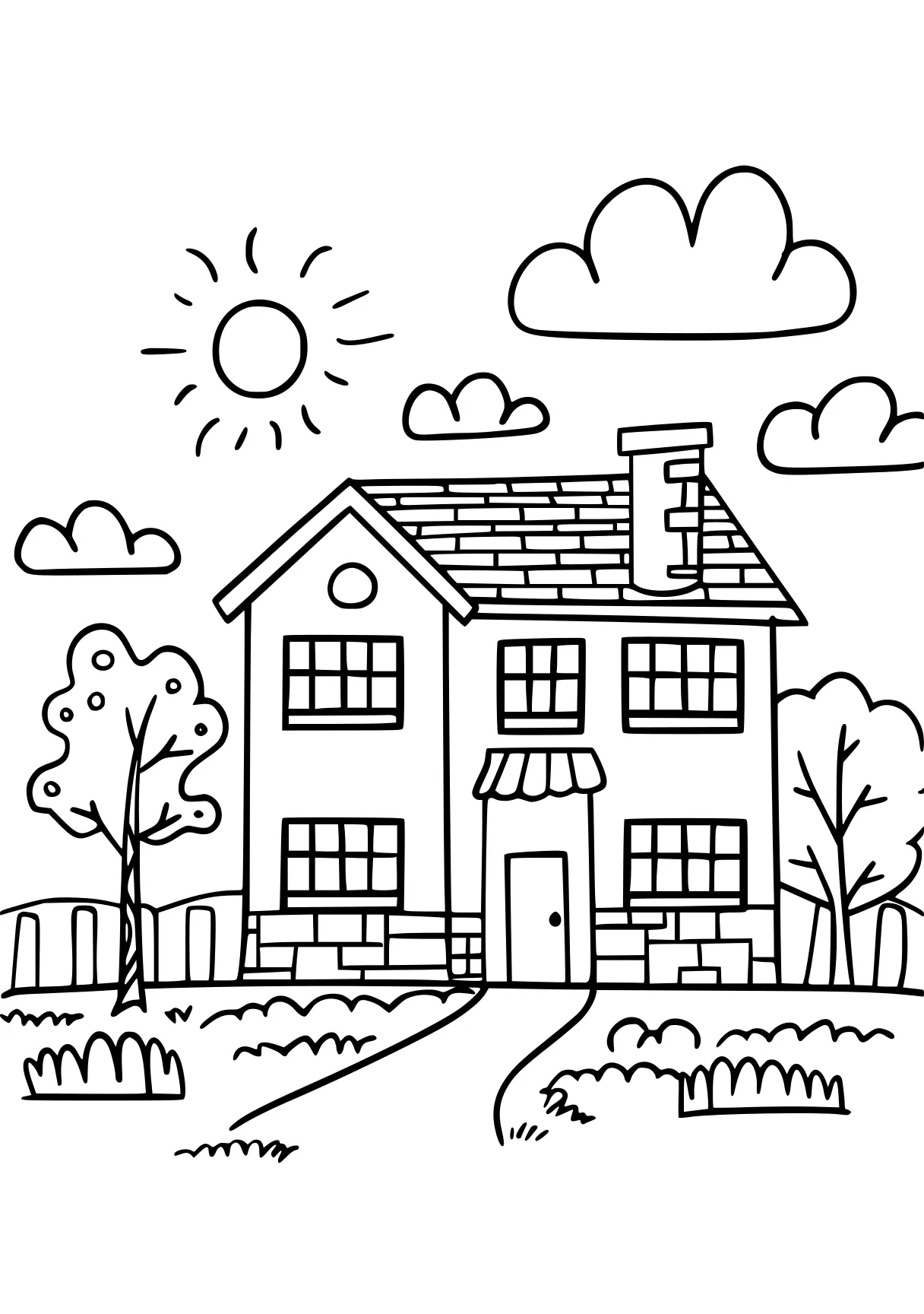 coloring images, house, illustrator, neighborville, free page downloads