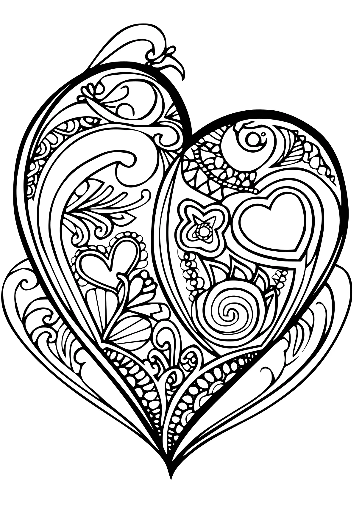 crayola coloring pages heart, iheartcraftythings, zentangle, free page downloads