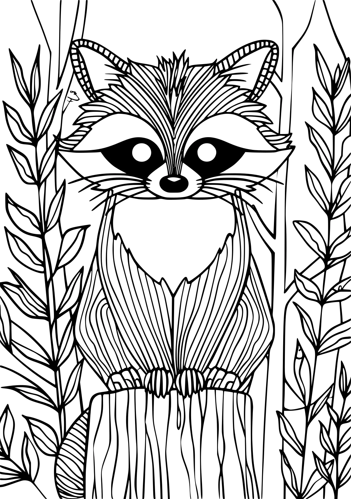 animal coloring pages raccoon, owl, racoon, free page downloads