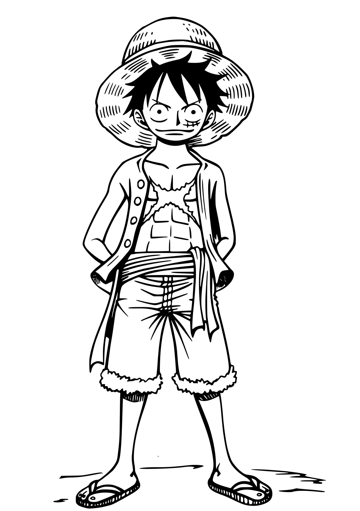 one piece coloring pages luffy, noodle, tanjiro, shin, curry, free page downloads