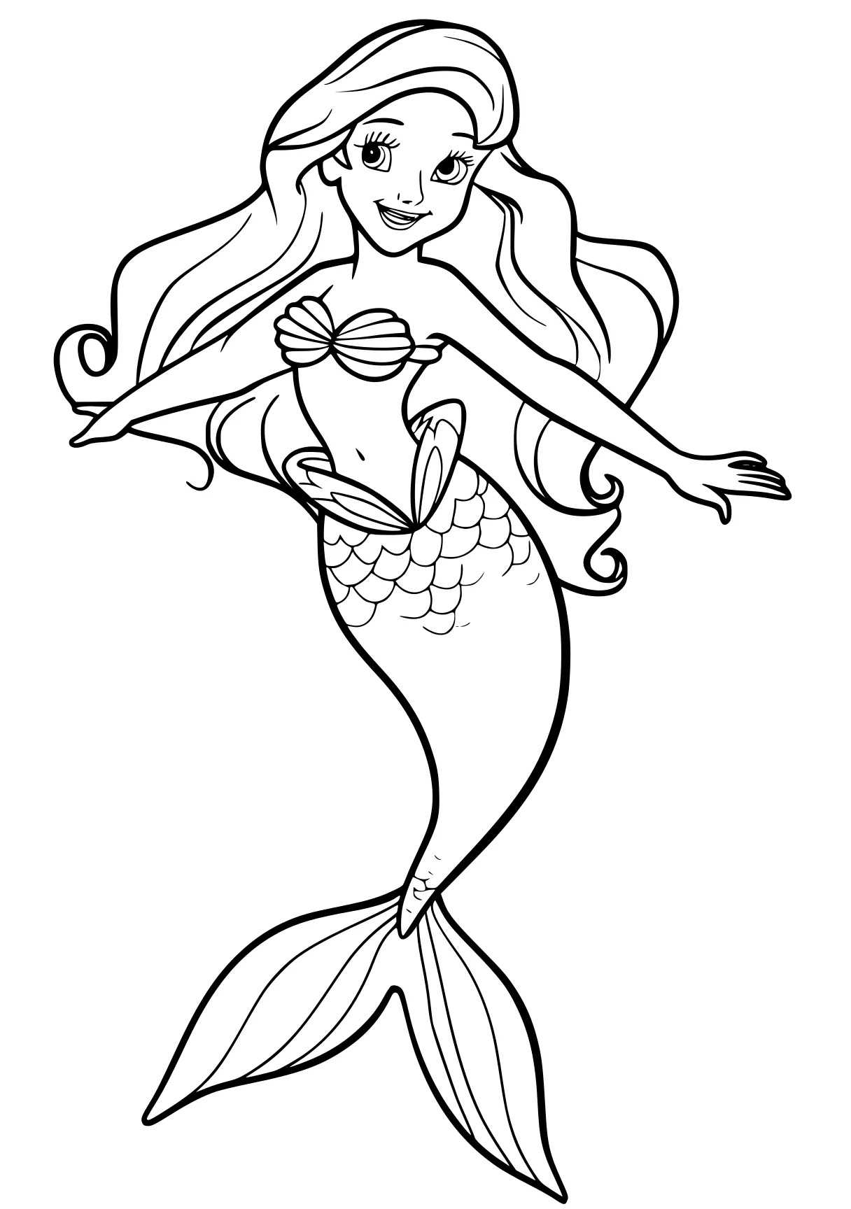 little mermaid coloring pages mermaid, ariel, siren, free page downloads