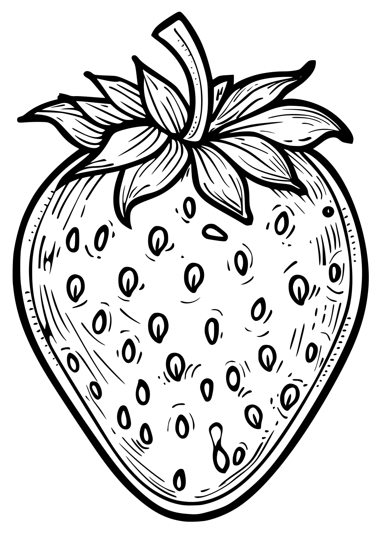 strawberry coloring page strawberry, pineapple, fruit, fruits, wall, free downloads