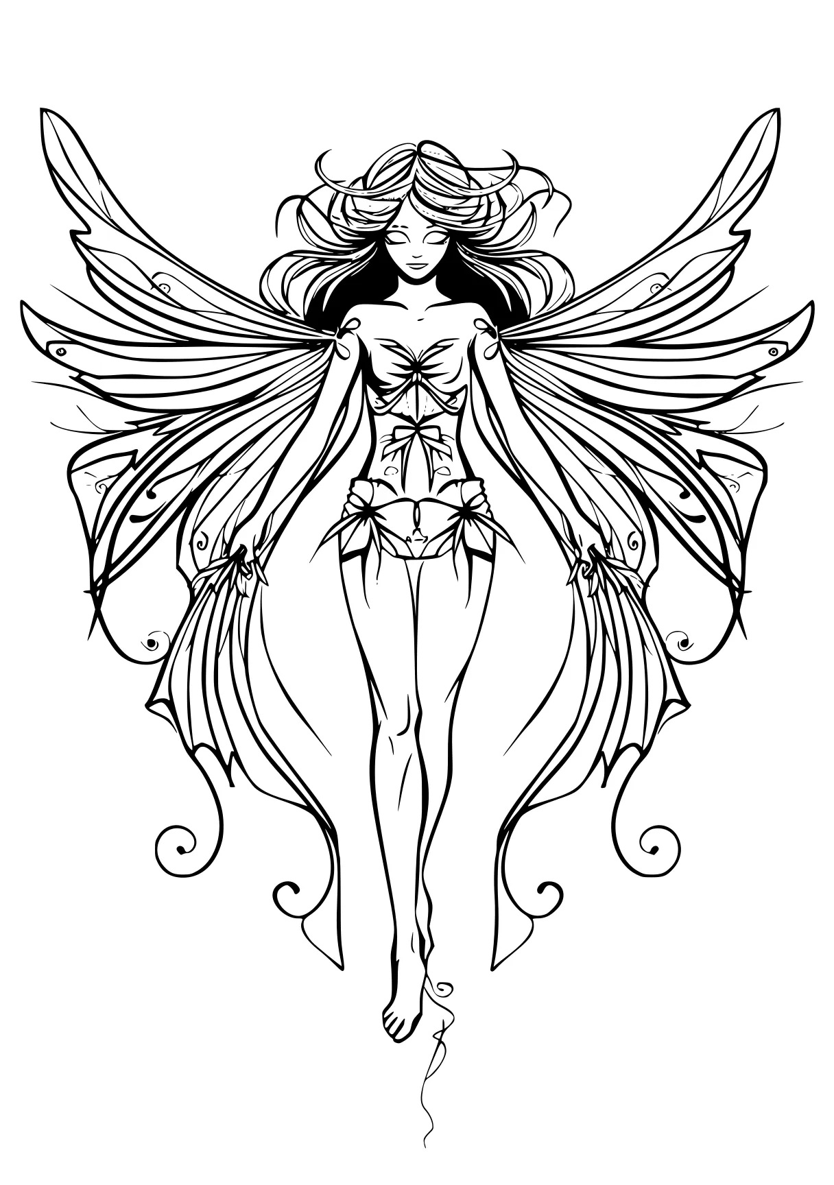 fairy coloring pages fairy, phoenix, wings, winx, angel, free page downloads