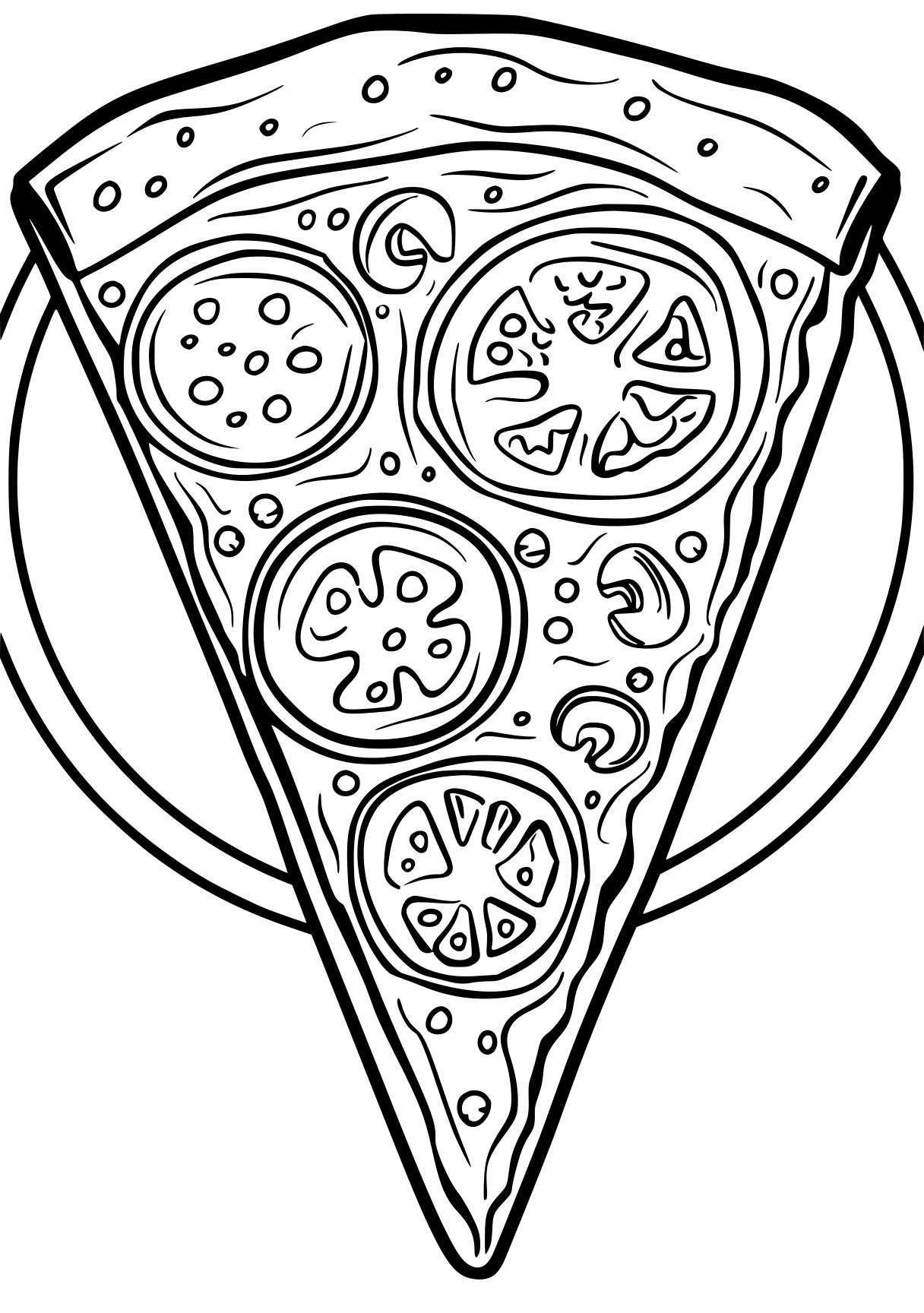 pizza coloring page ornament, cup, trophy, free downloads