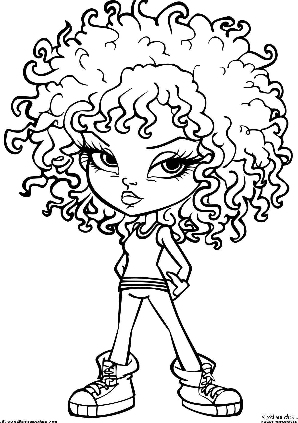 bratz coloring pages bratz, noodle, chibi, illustrator, free page downloads