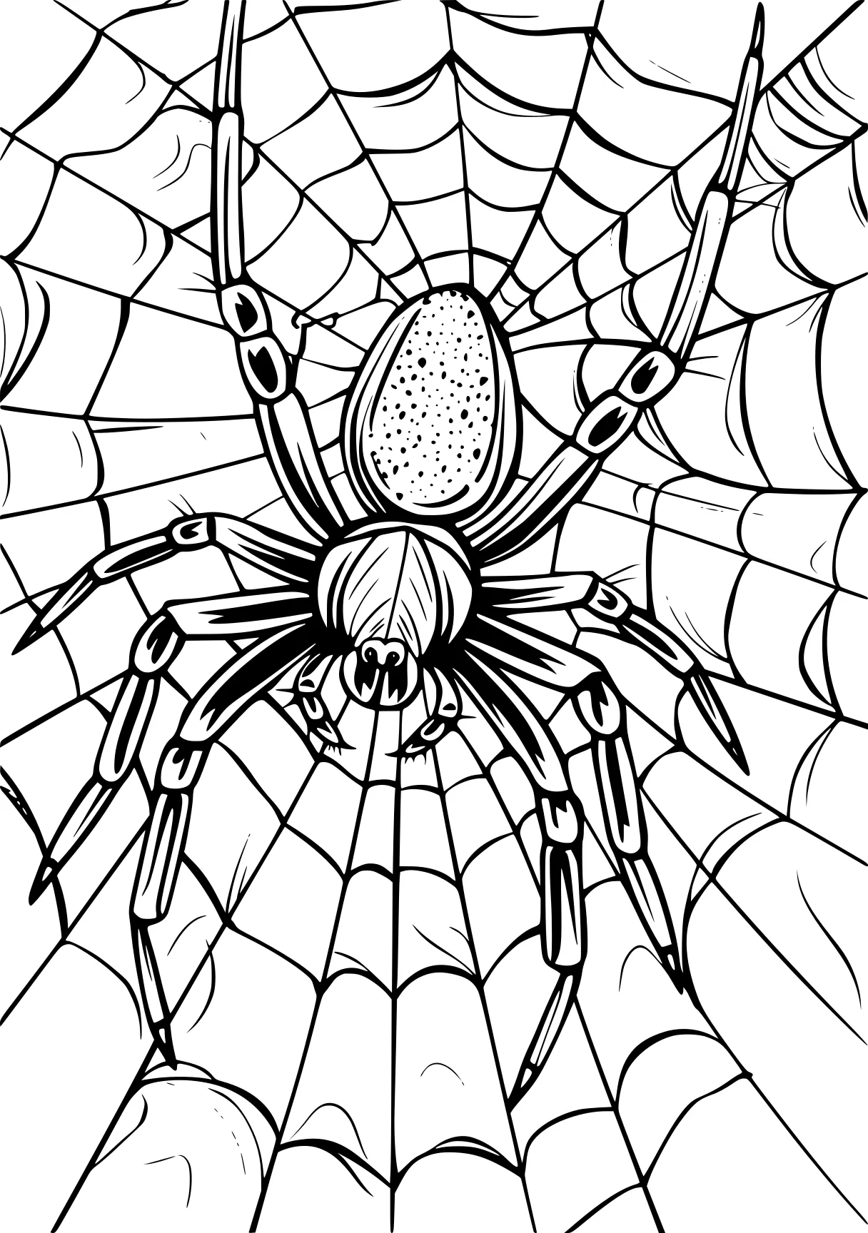 spider coloring page spider, spidey, intricate, free downloads