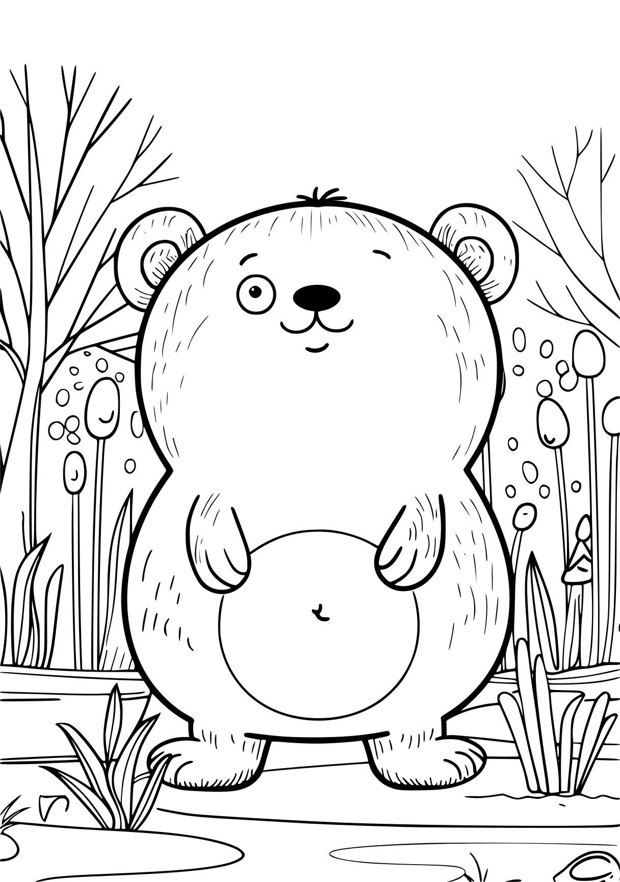 bluey coloring pages bear, groundhog, pooh, bears, free page downloads