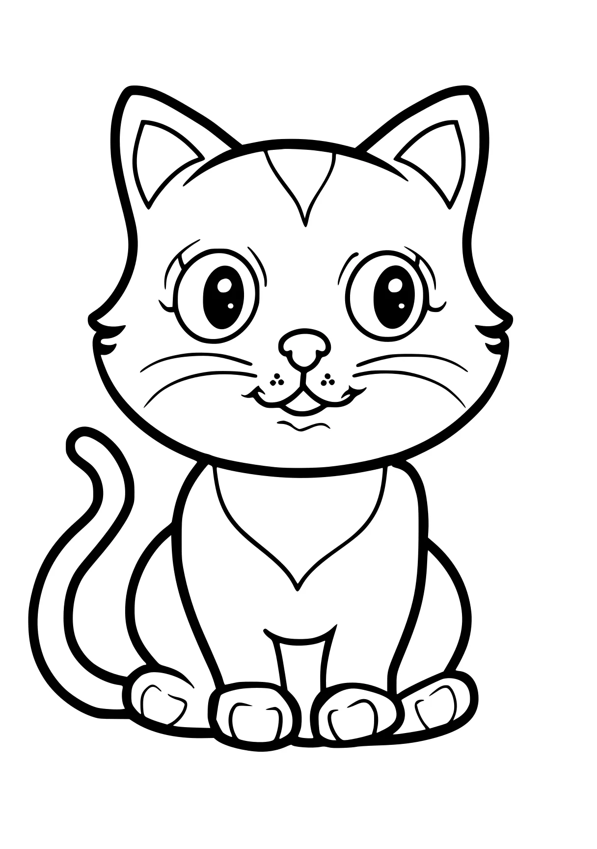 cool coloring pages, cat, kitty, mew, free page downloads