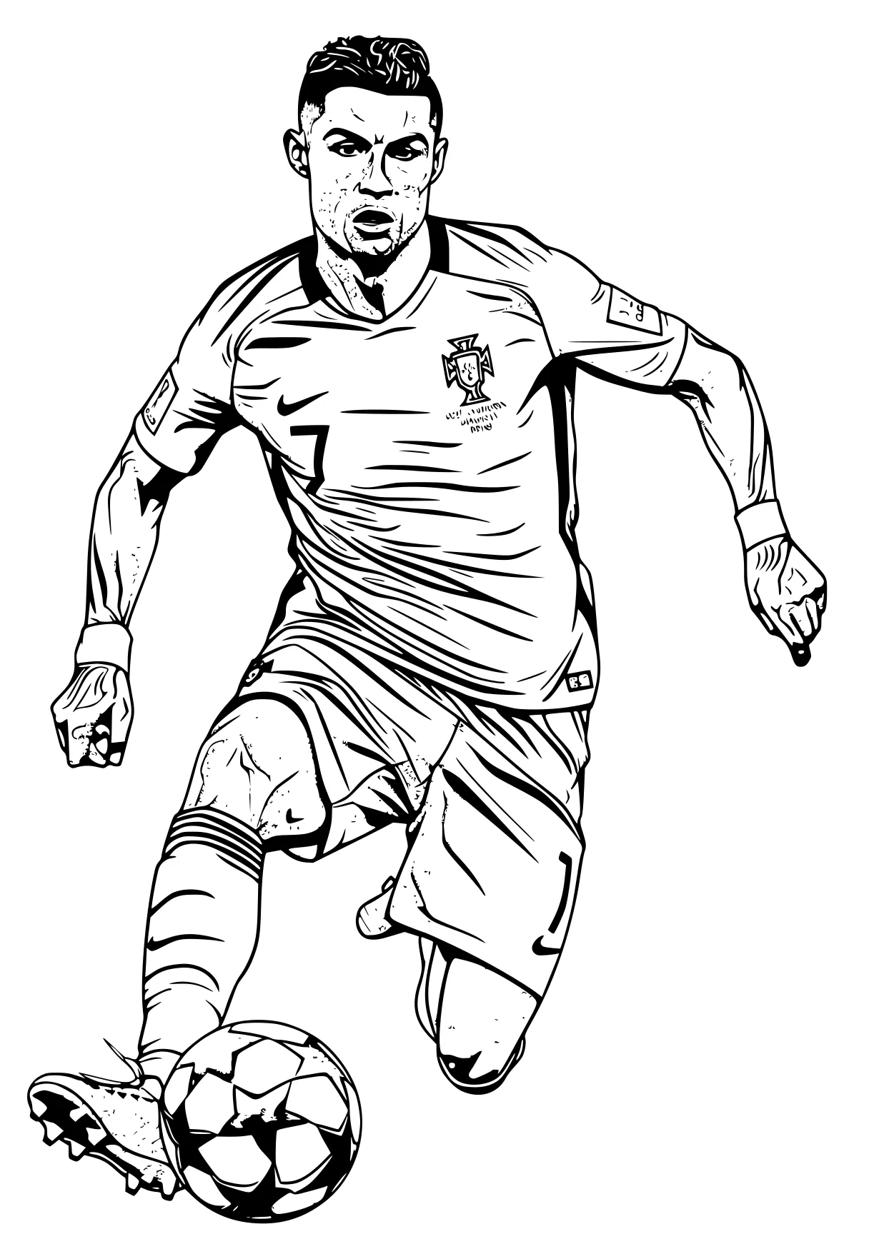 ronaldo coloring page ronaldo, cristiano, neymar, messi, xavi, free downloads