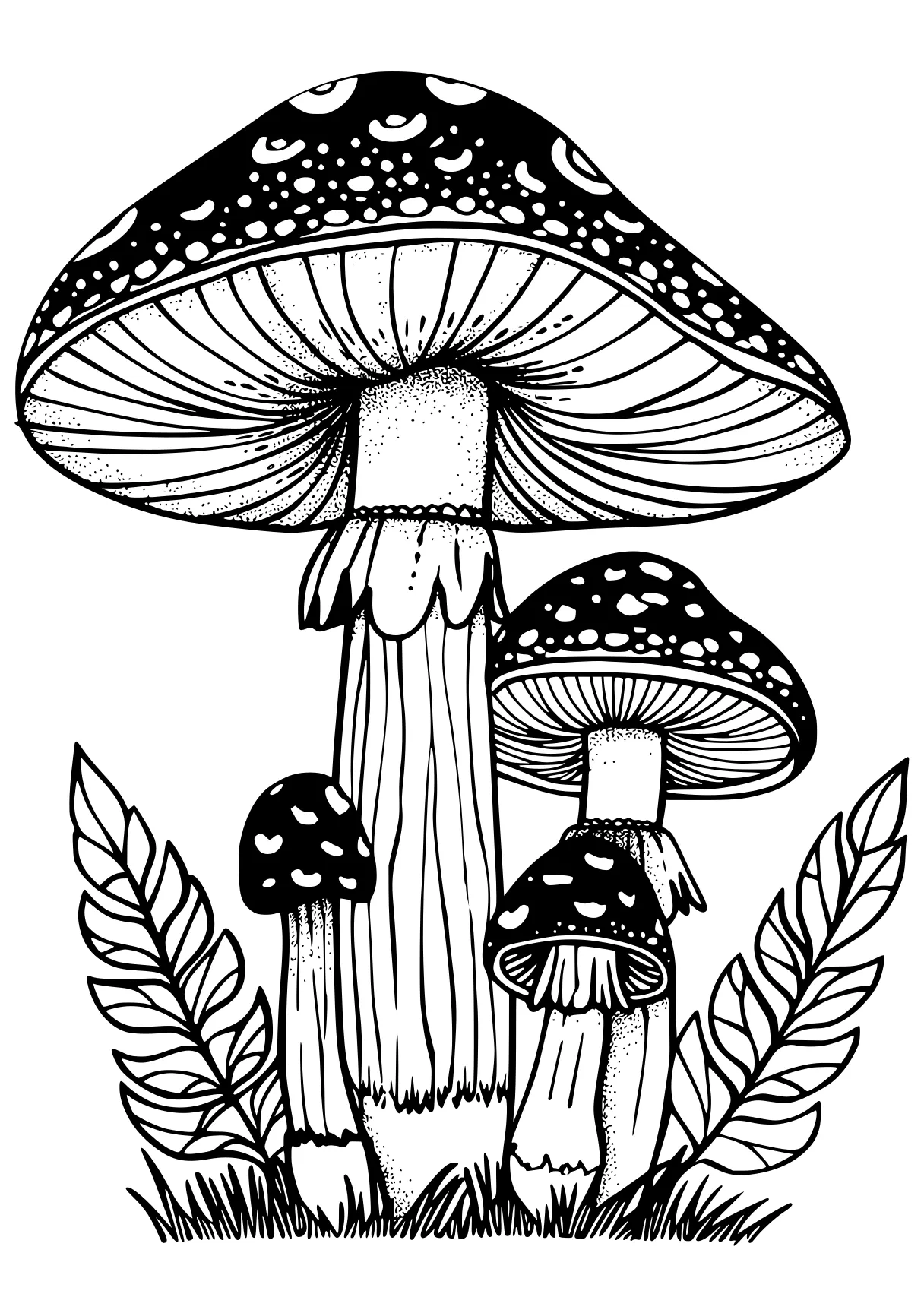 mushroom coloring page mushroom, illustrator, colouring, free downloads