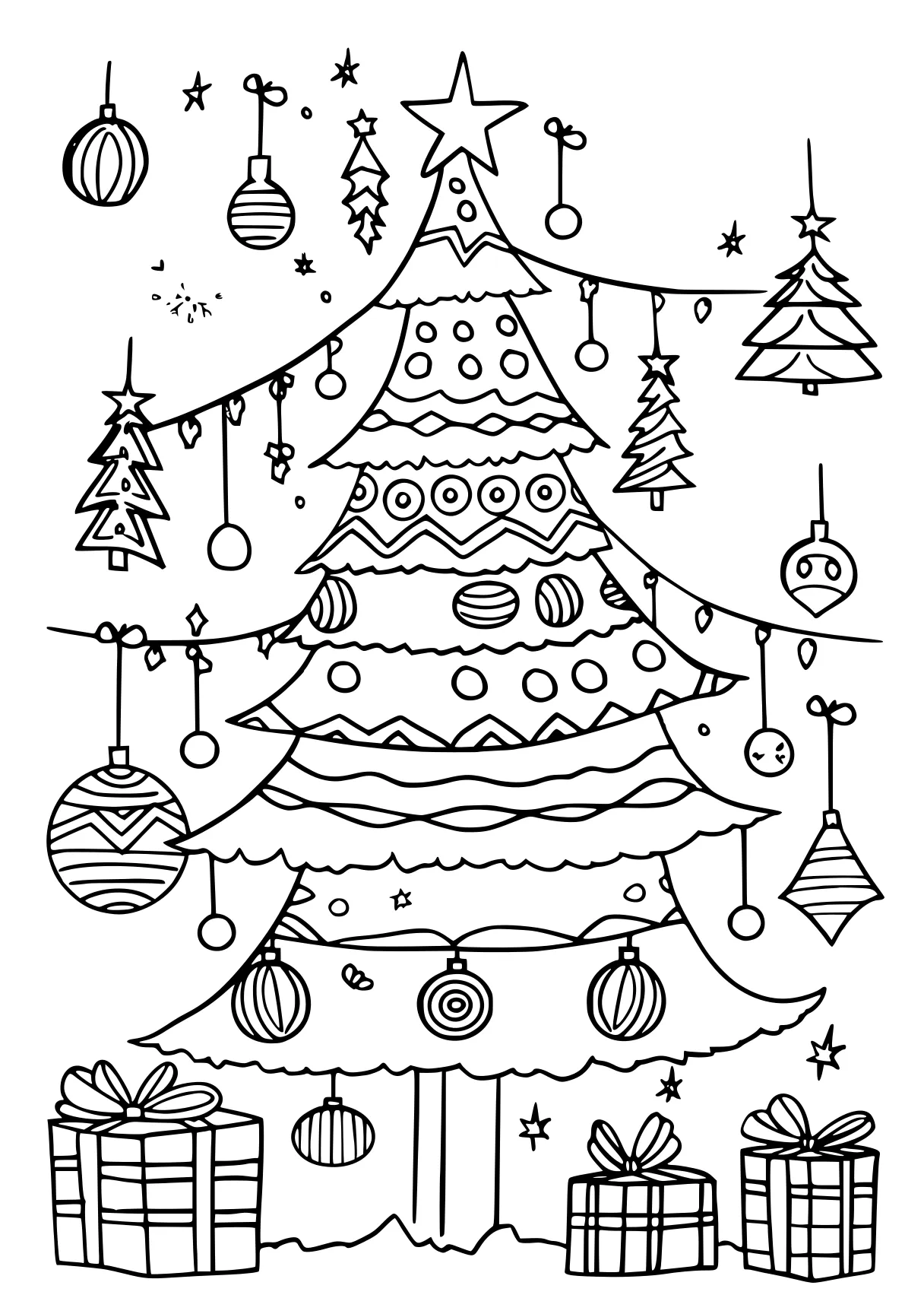 christmas coloring, ornament, tree, merry, free page downloads