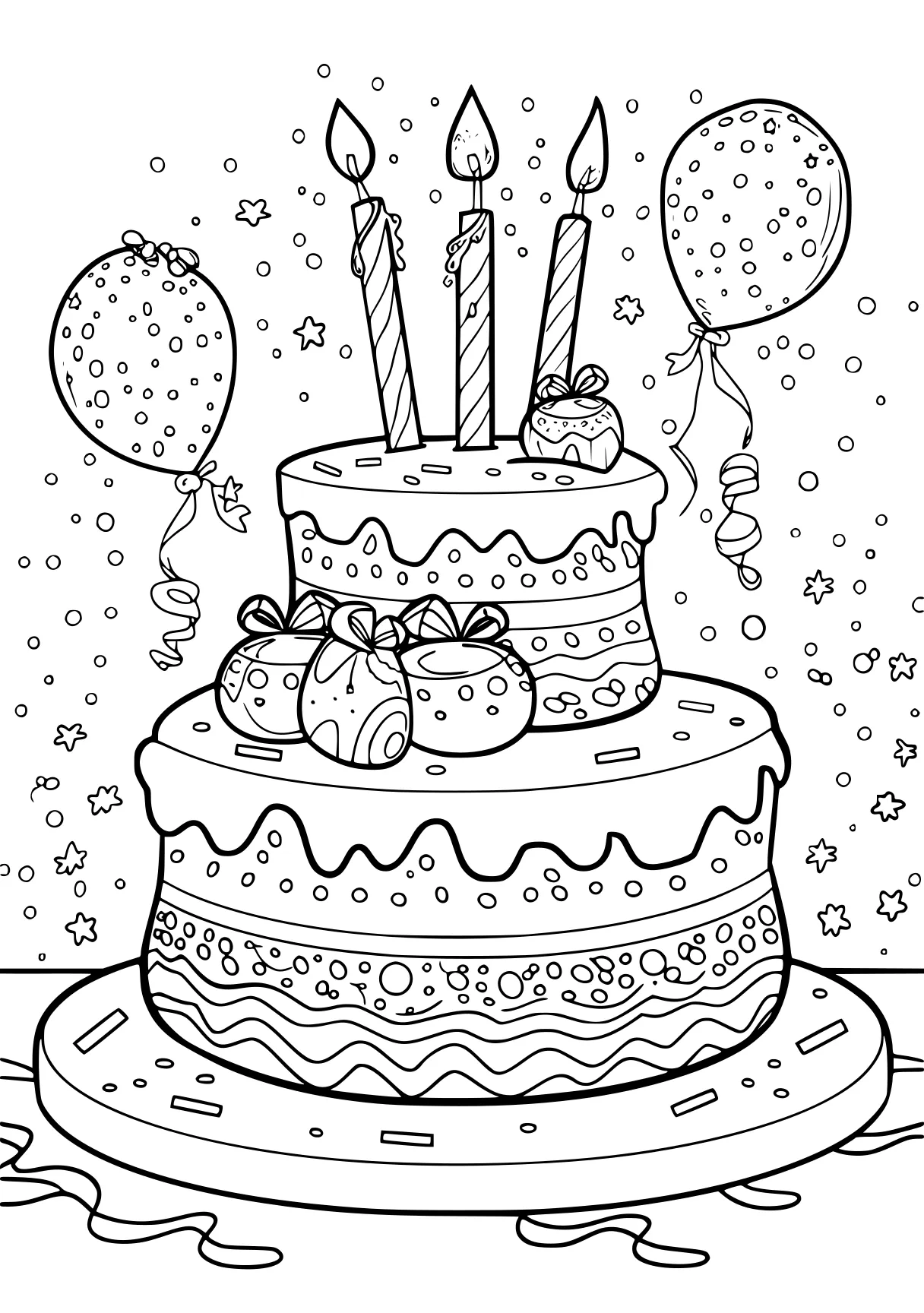 birthday coloring sheets, birthday, cake, printables, free page downloads