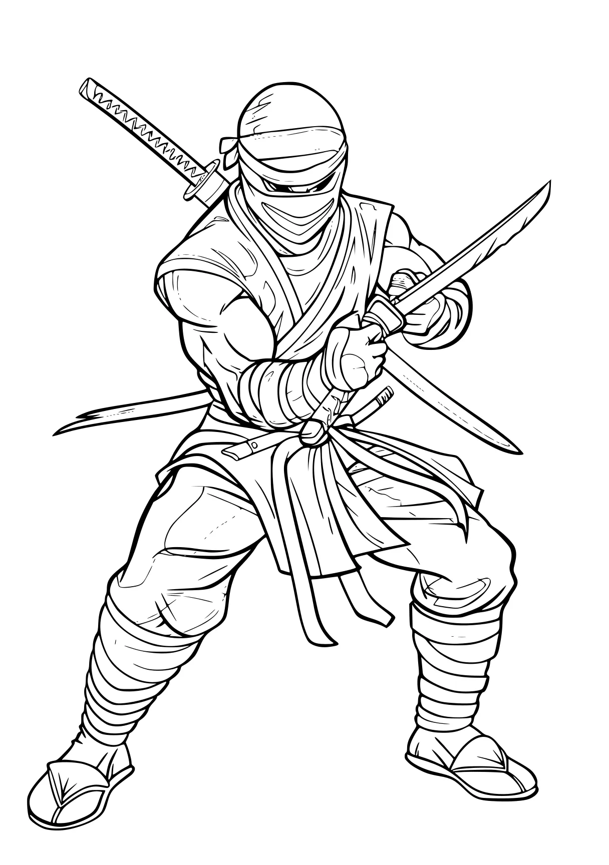 ninja coloring page katana, ranger, patrol, tanjiro, mulan, free downloads