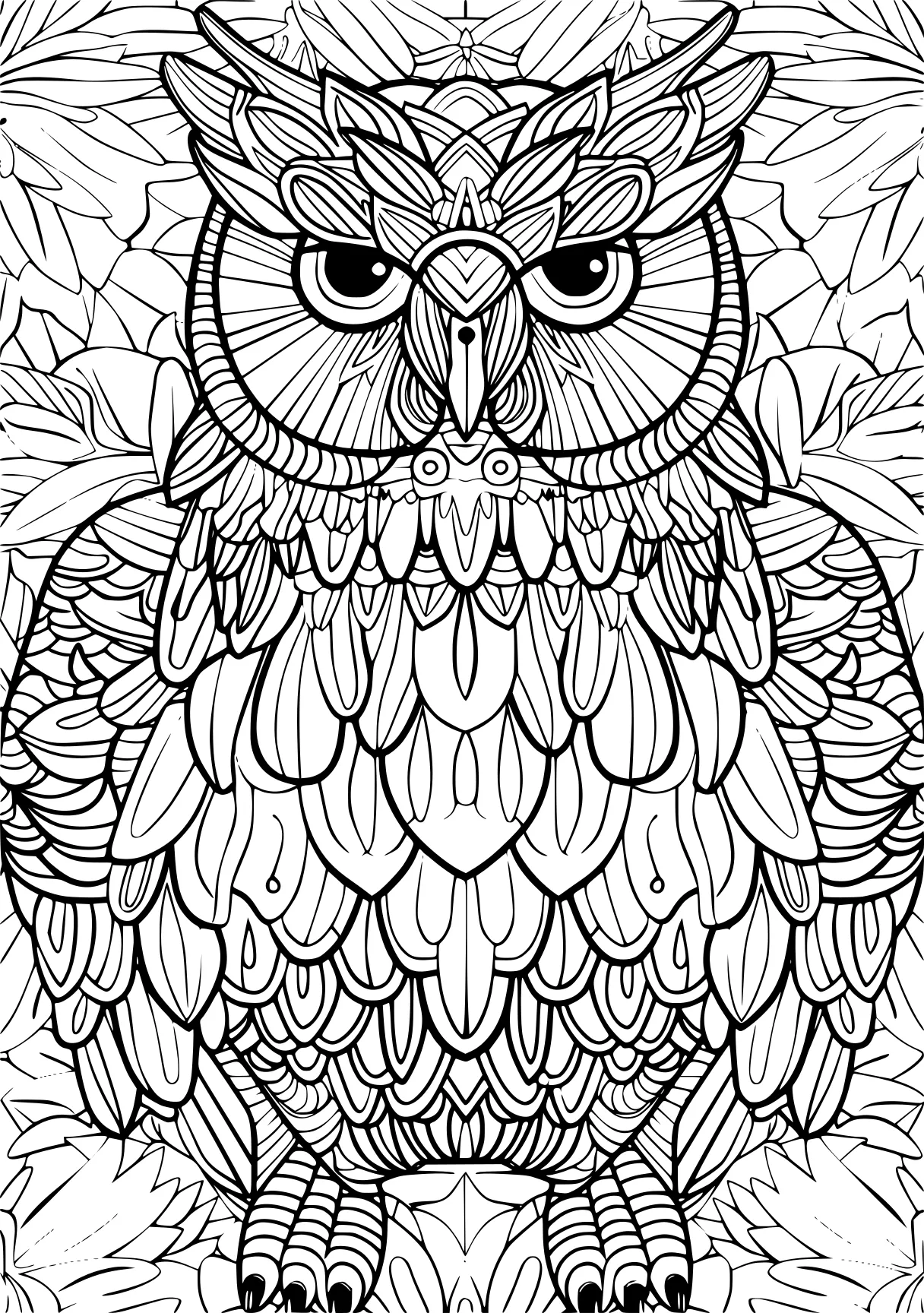 funny adult coloring pages owl, illustrator, zentangle, free page downloads