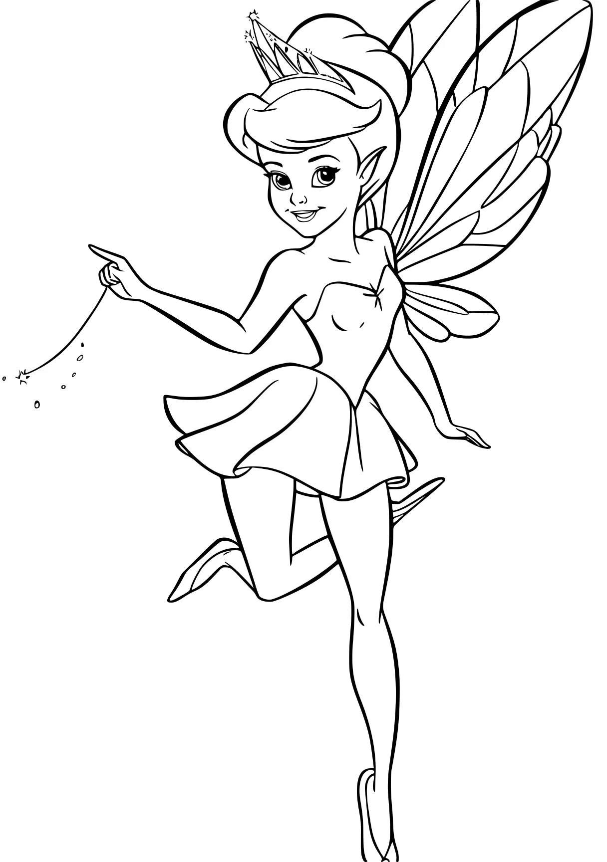 tinker bell coloring pages fairy, winx, wings, ariel, ballerina, free page downloads