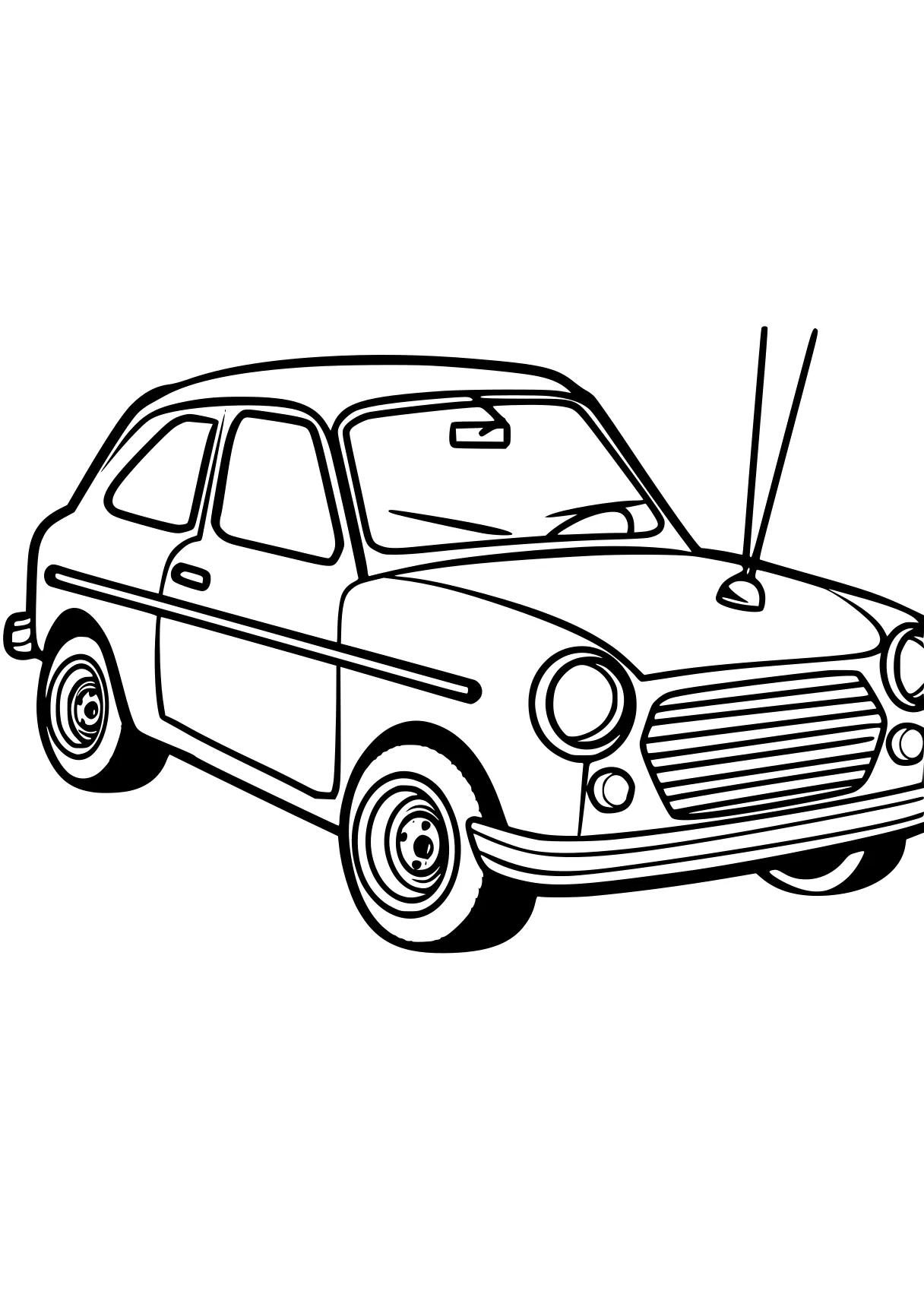 car coloring mini, car, vehicle, cars, robocar, free page downloads