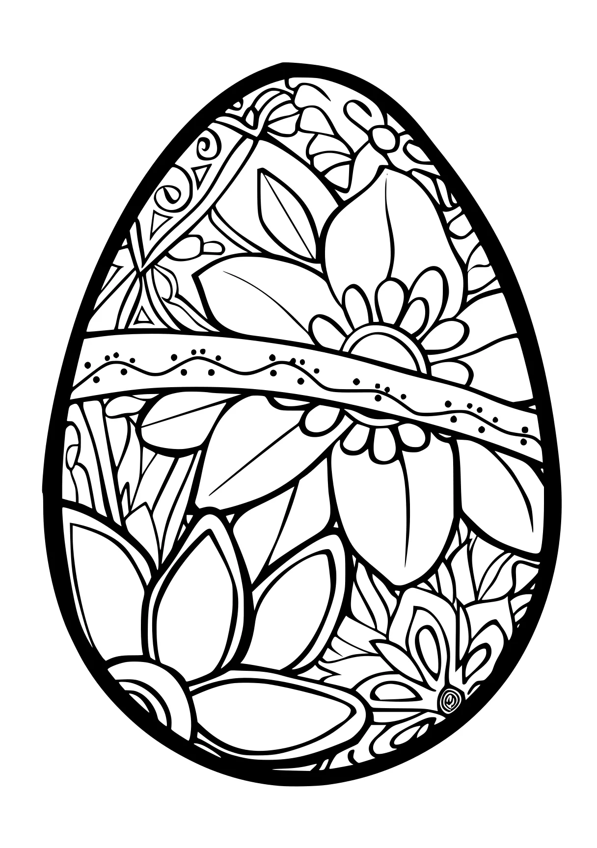 easter egg coloring sheet, ornament, tulip, acorn, free page downloads