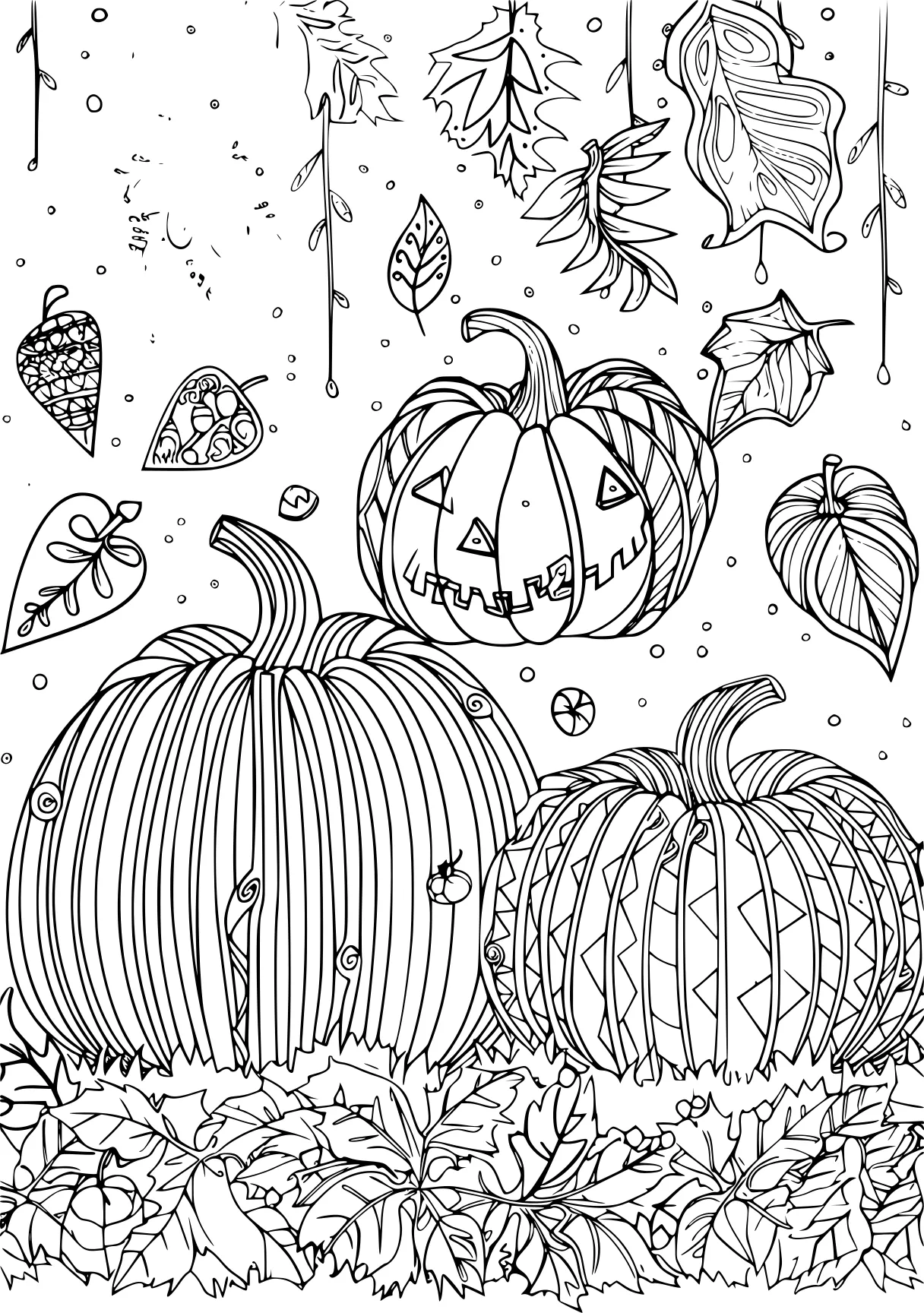 fall coloring pages, pumpkin, seasons, october, free page downloads