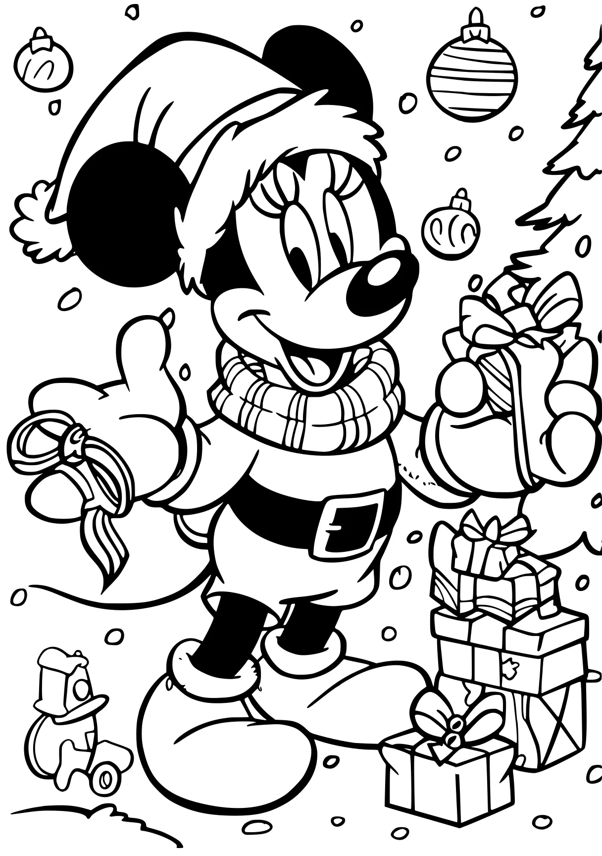 disney christmas coloring pages mickey, minnie, mouse, free page downloads